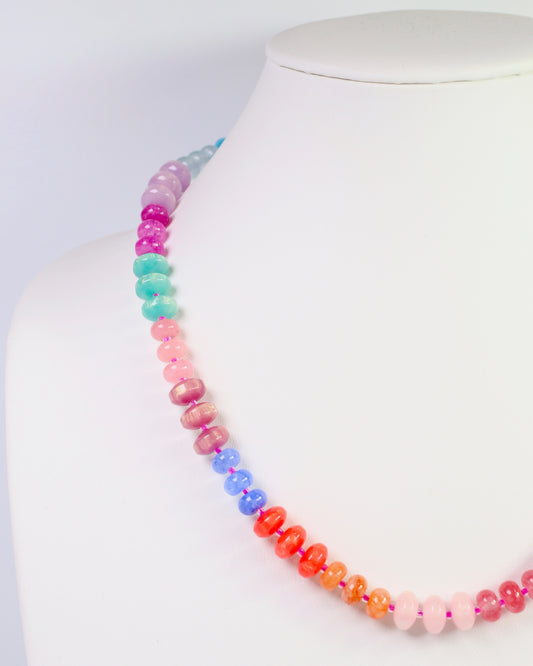 Geneva Stone Beaded Necklace Multi