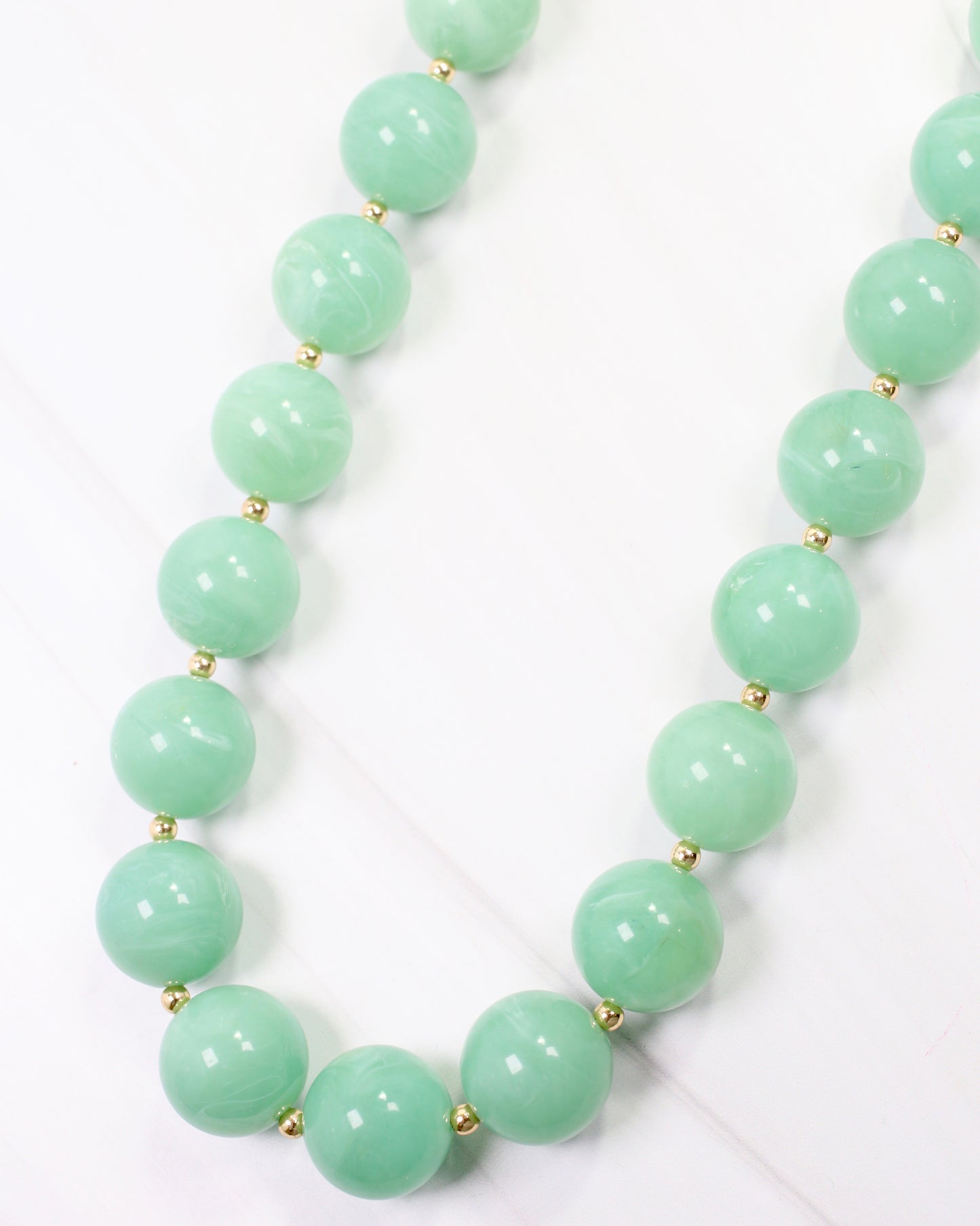 Tarrytown Marble Beaded Necklace Mint