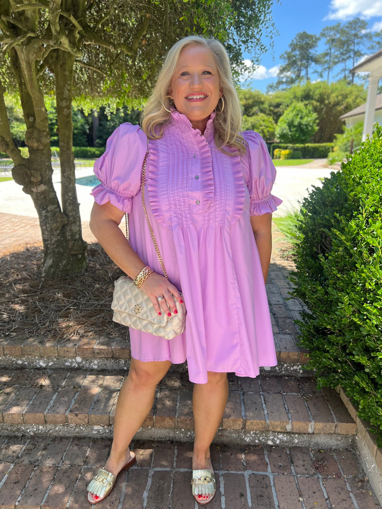 Linley Lilac Purple Short Sleeve Dress