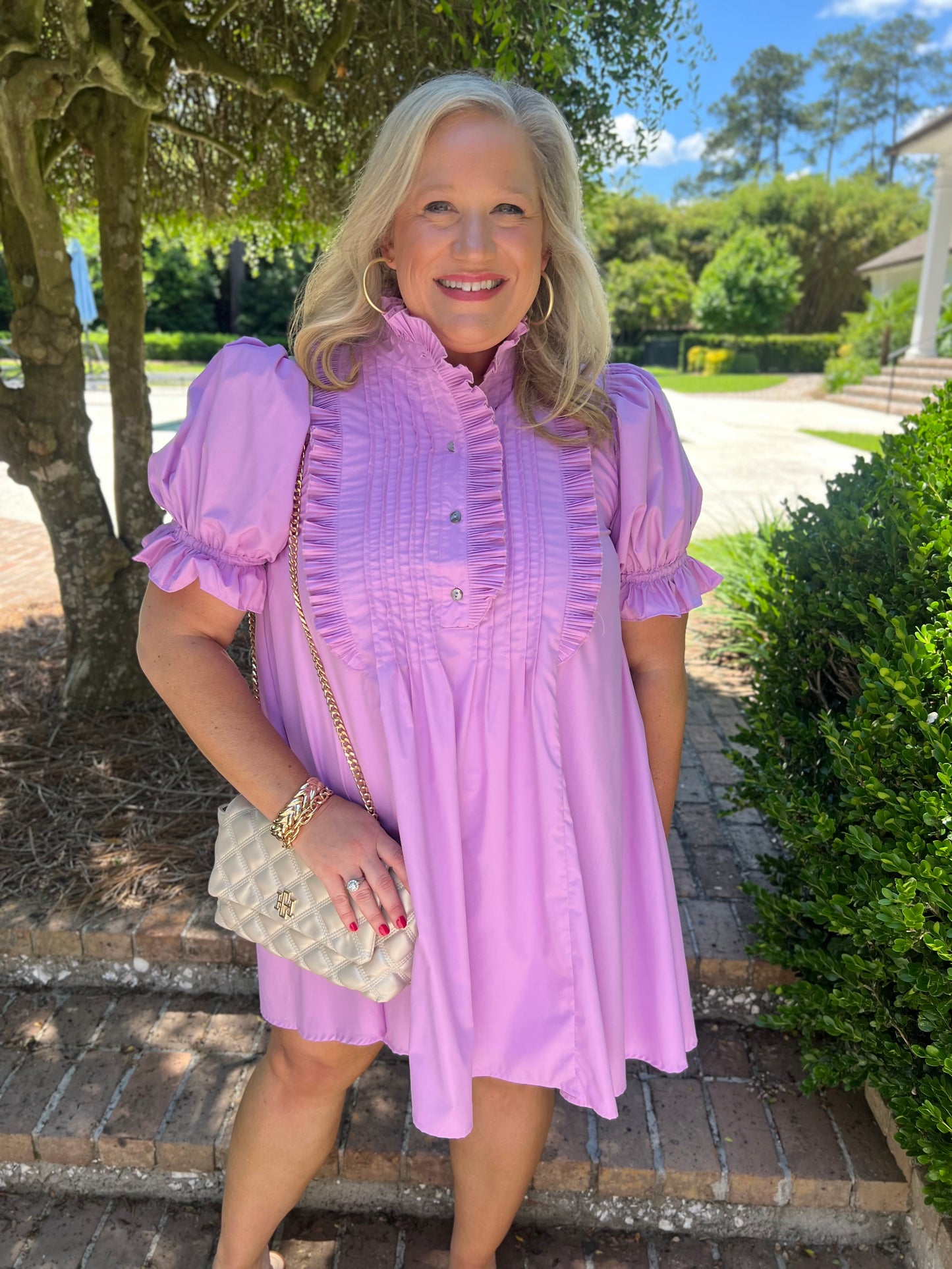 Linley Lilac Purple Short Sleeve Dress