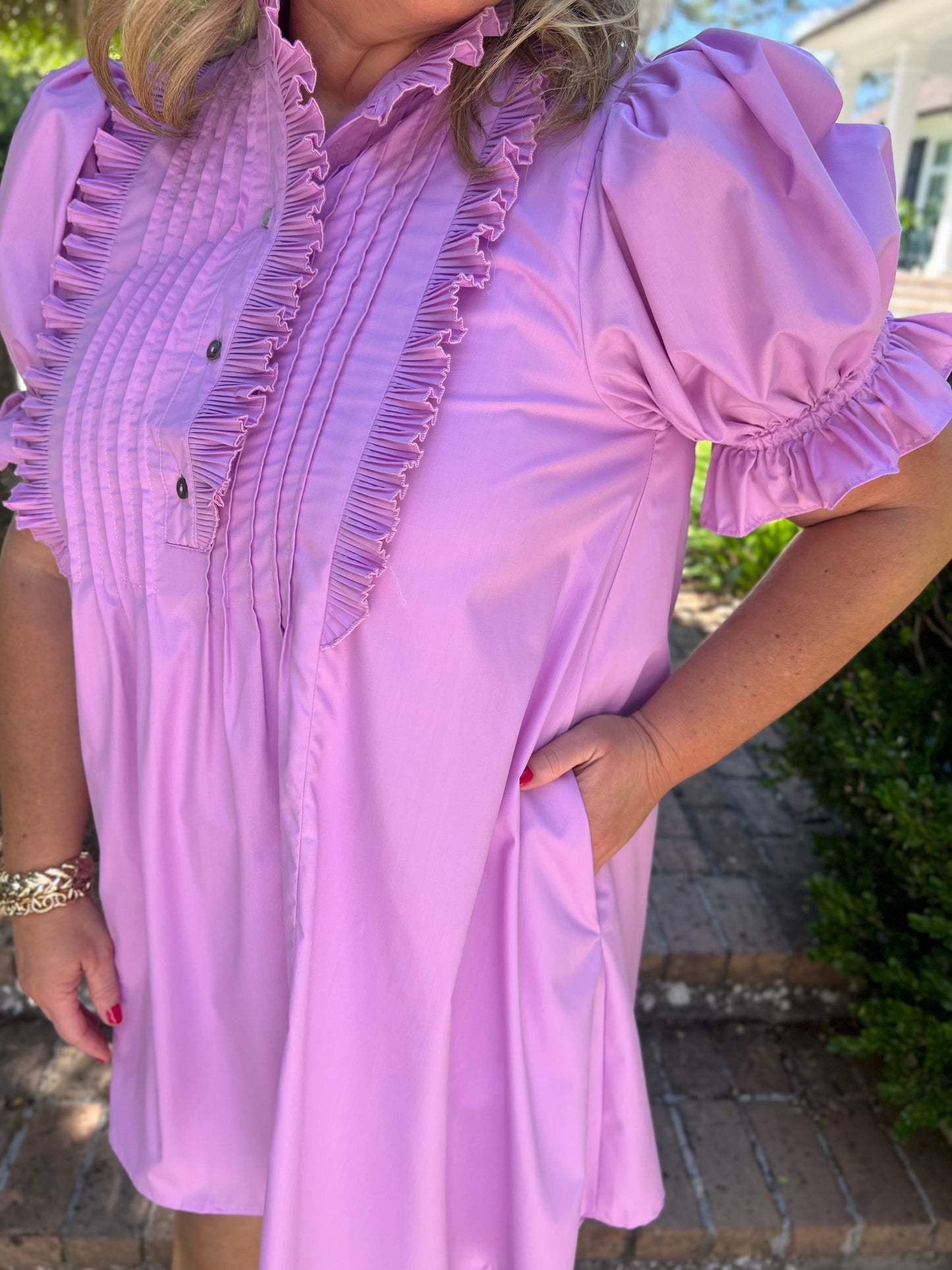Linley Lilac Purple Short Sleeve Dress