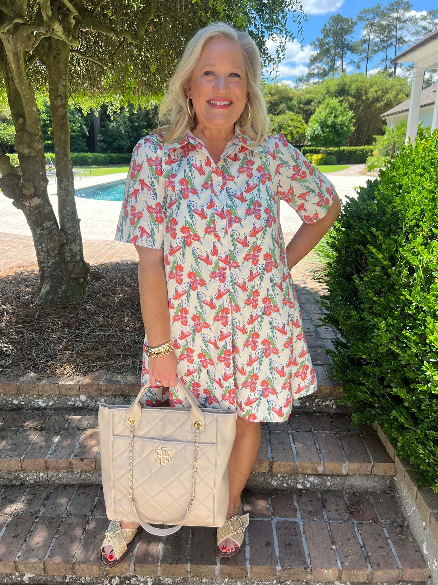 Jackson Floral Button Down Dress