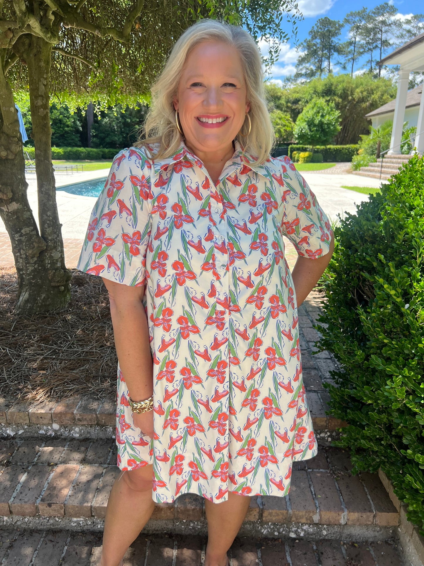 Jackson Floral Button Down Dress