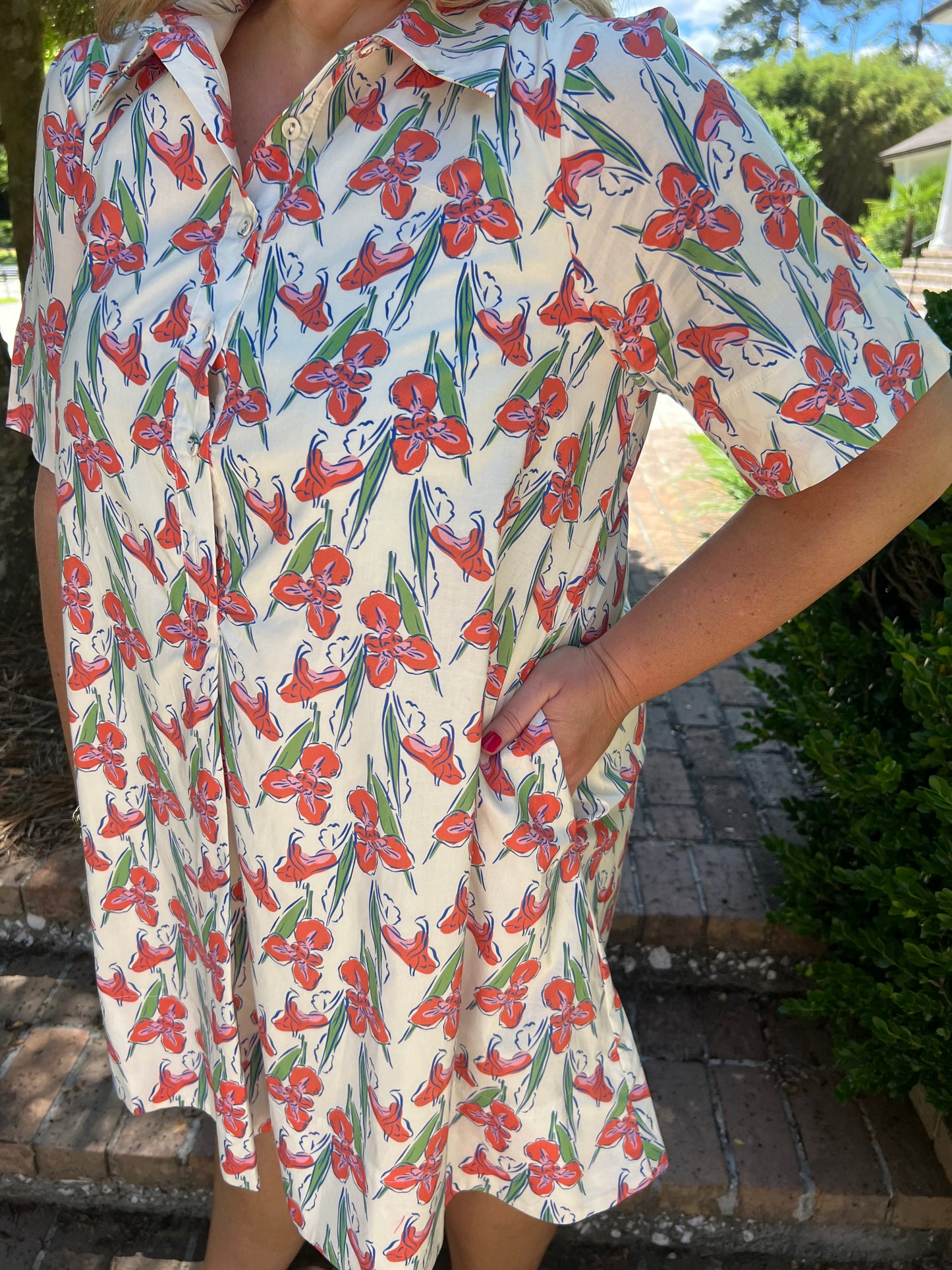 Jackson Floral Button Down Dress