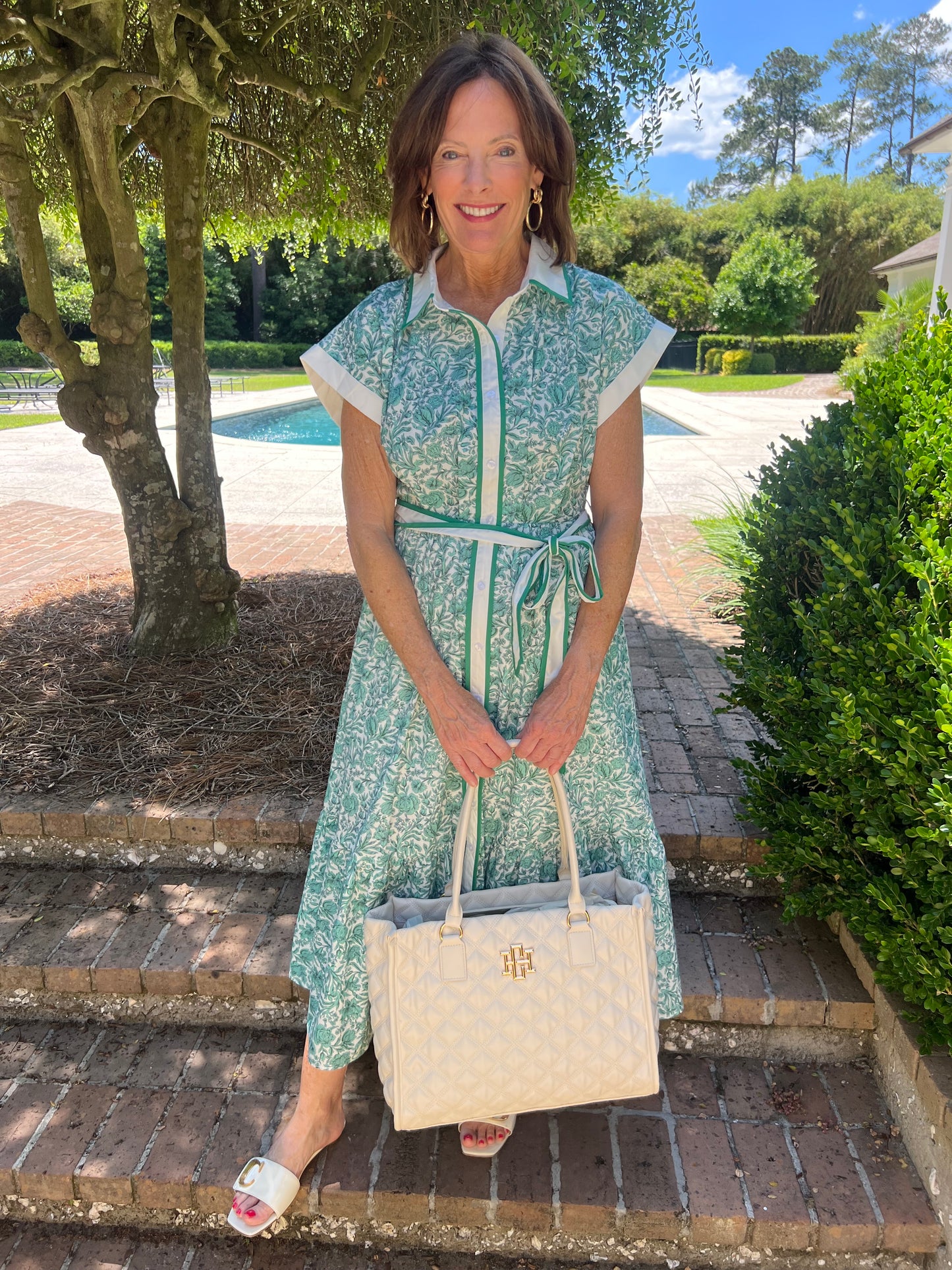 Bristol Green Floral Print Dress