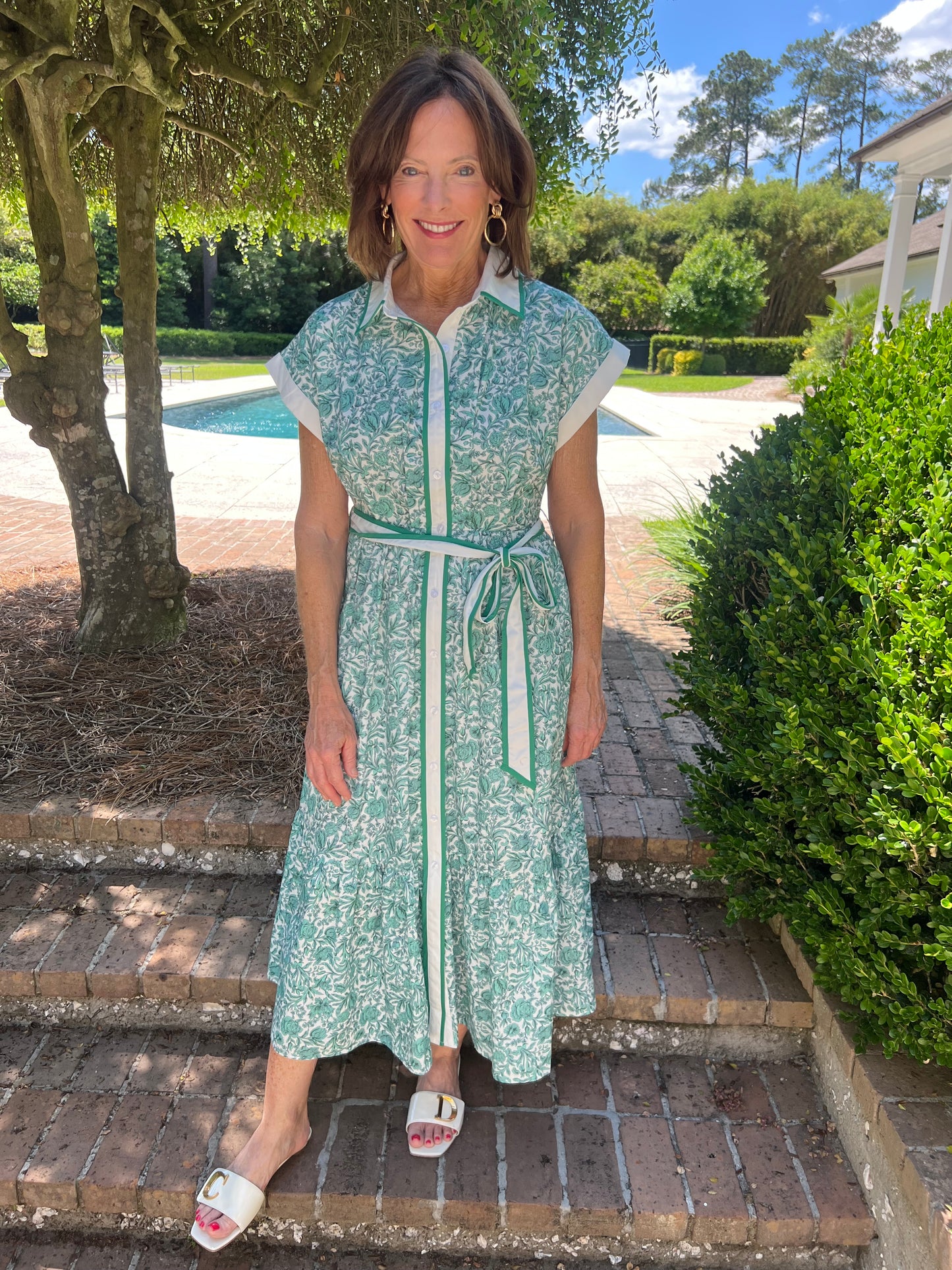 Bristol Green Floral Print Dress
