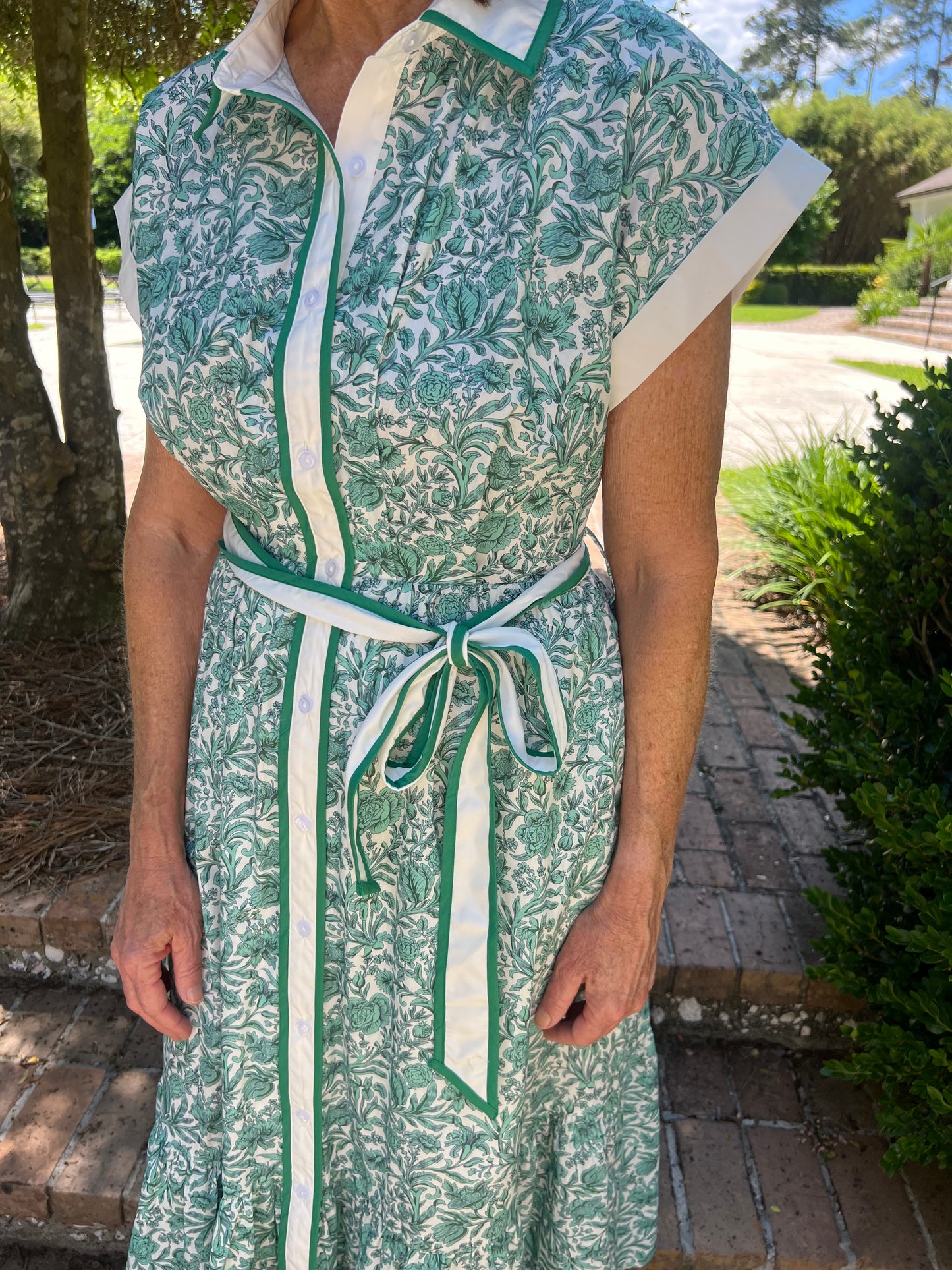 Bristol Green Floral Print Dress