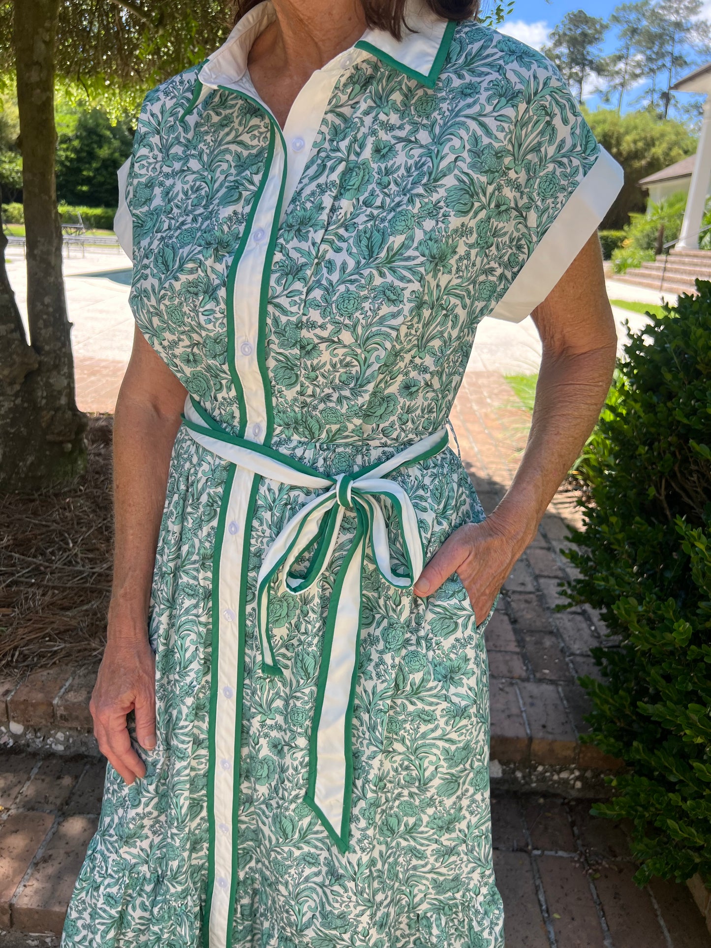 Bristol Green Floral Print Dress