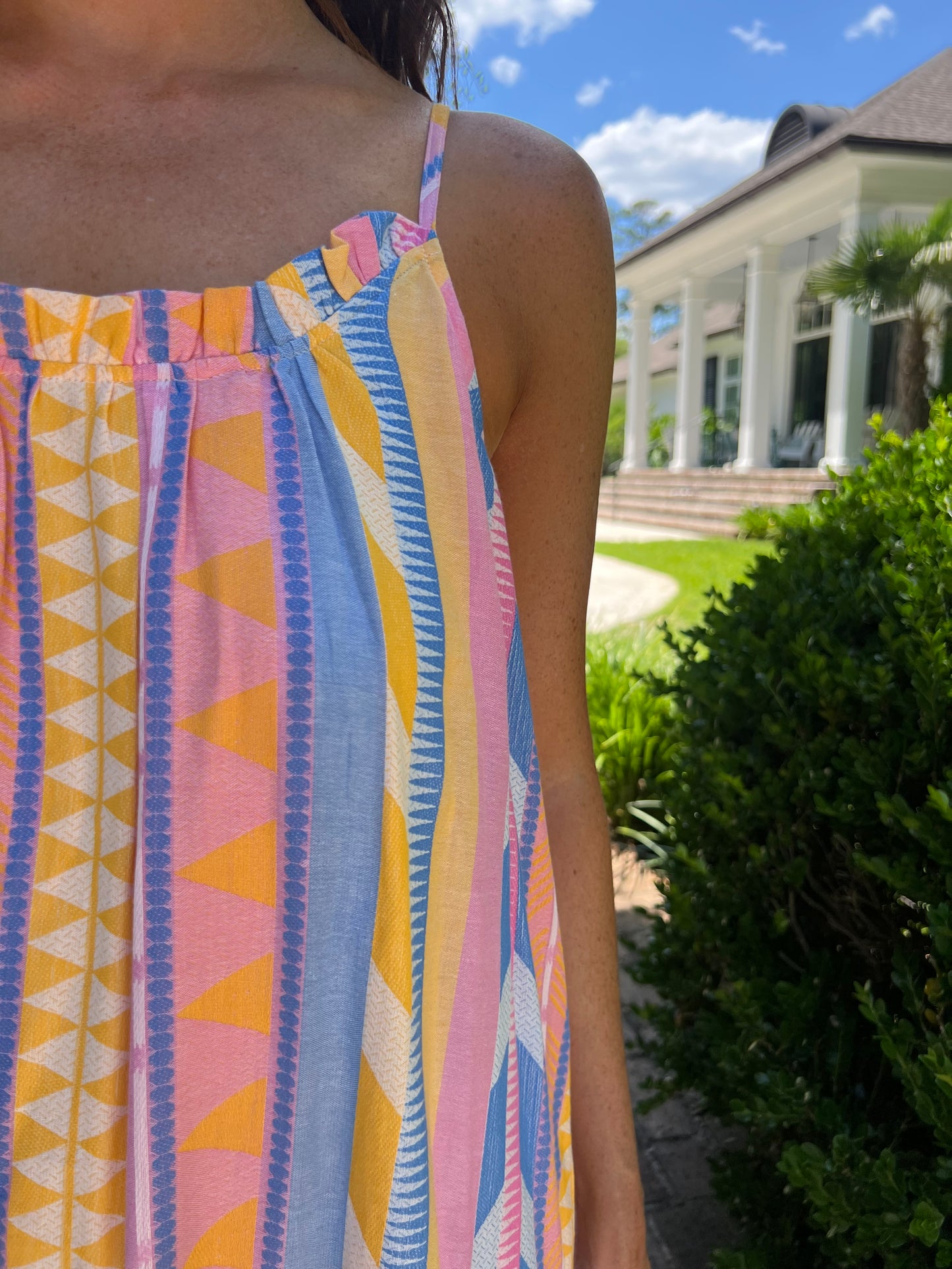 Shine On Me Pastel Tiered Maxi Dress