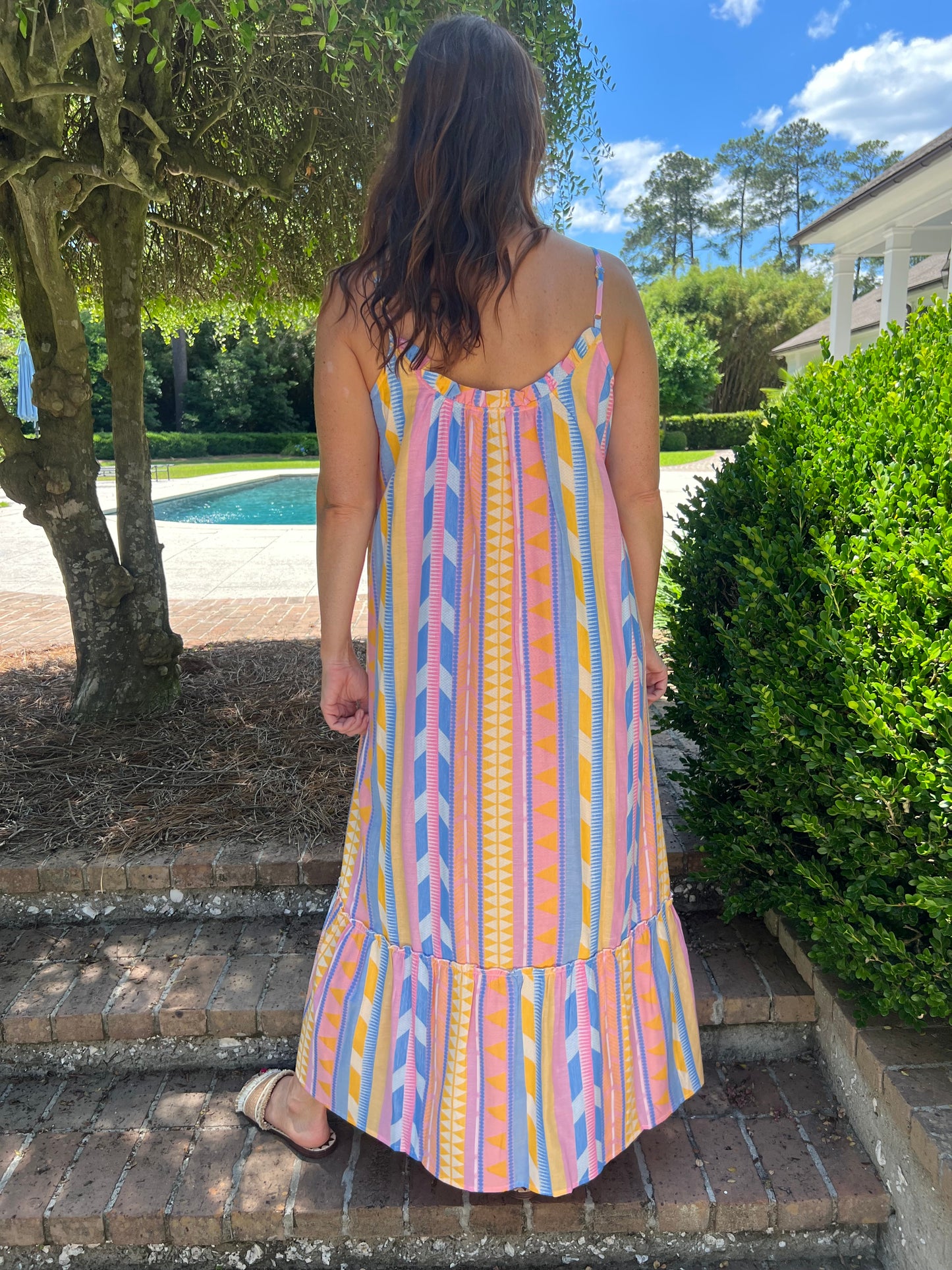 Shine On Me Pastel Tiered Maxi Dress