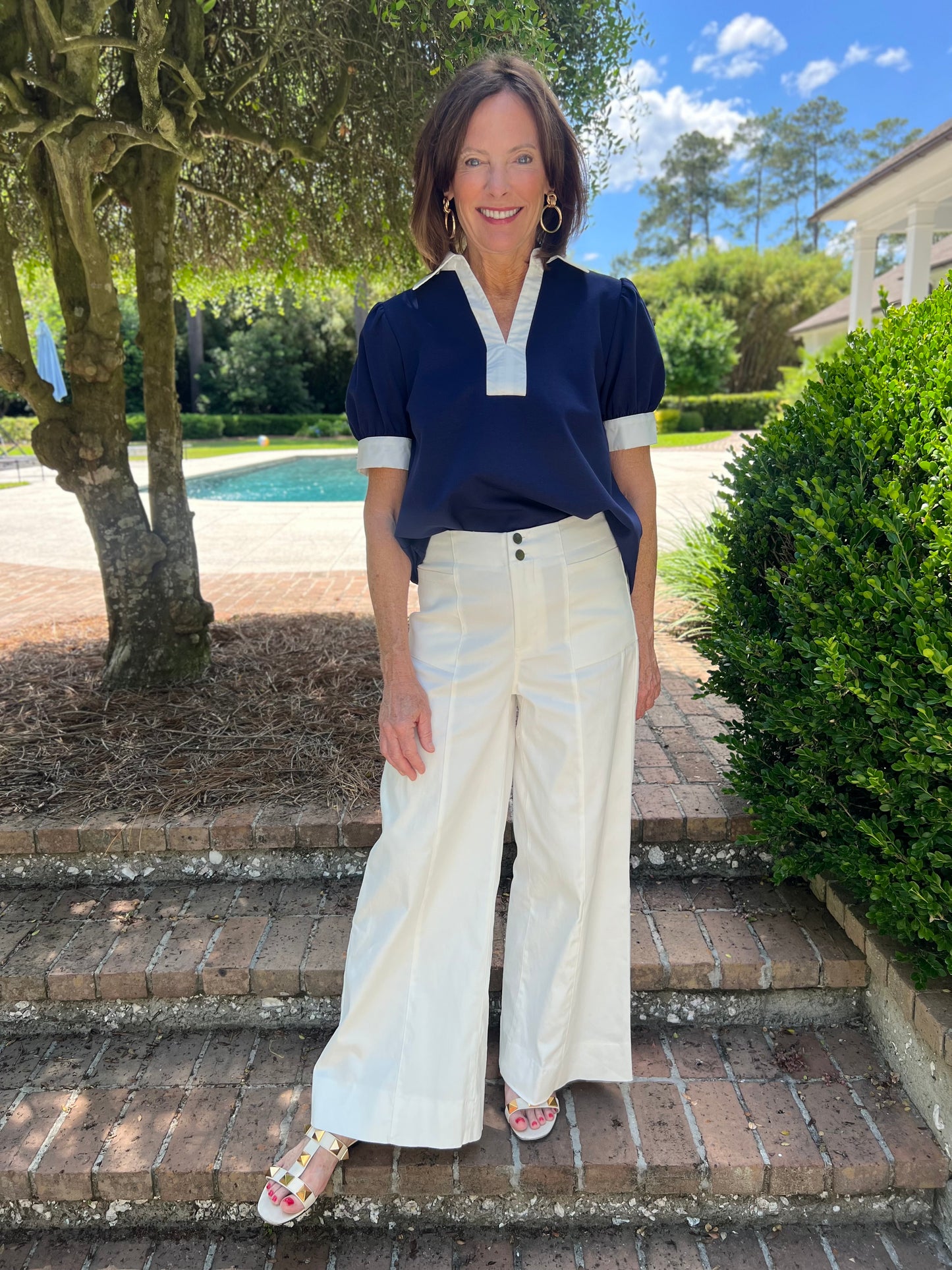Eleanor White Stretch Pants
