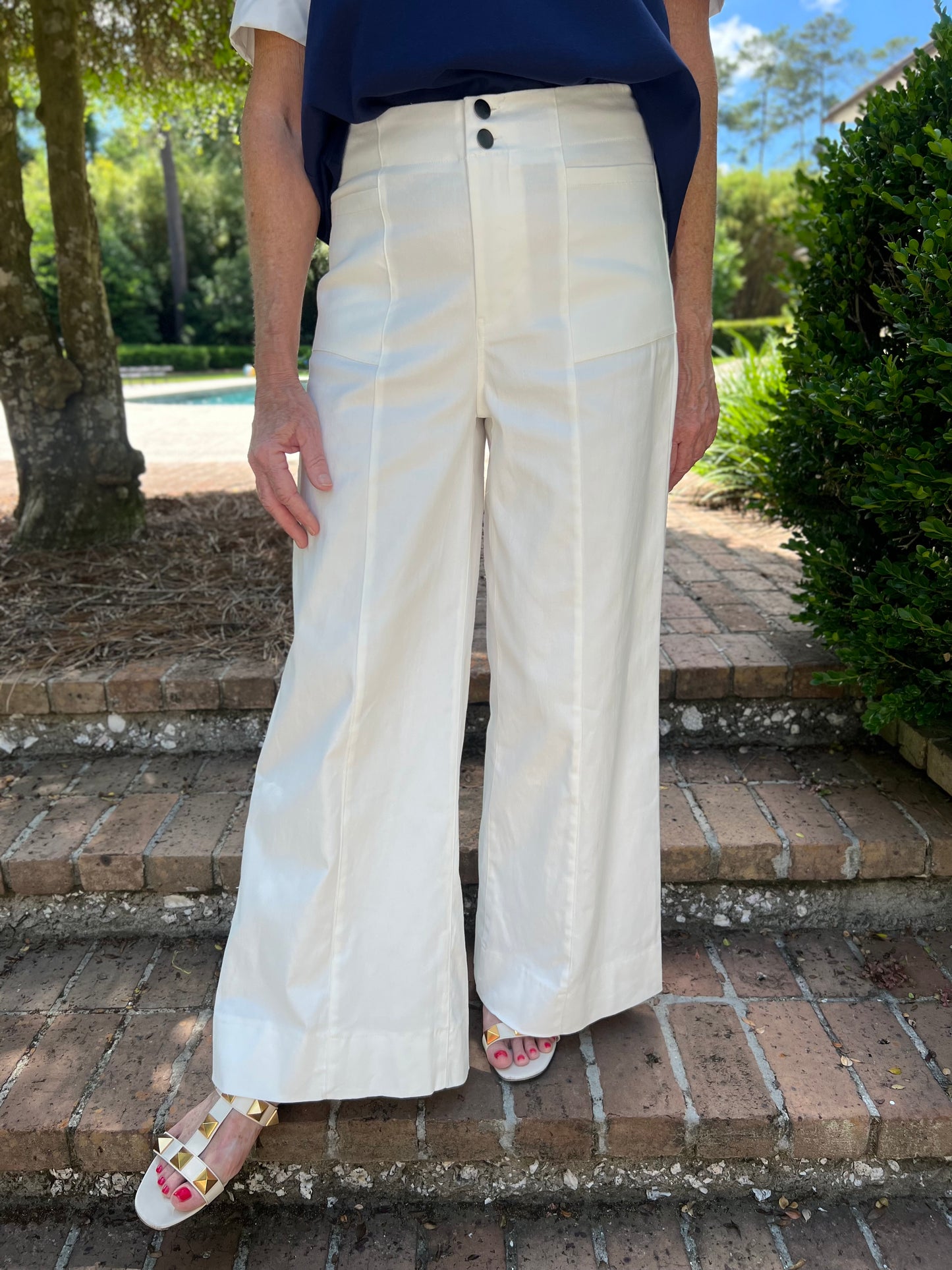 Eleanor White Stretch Pants