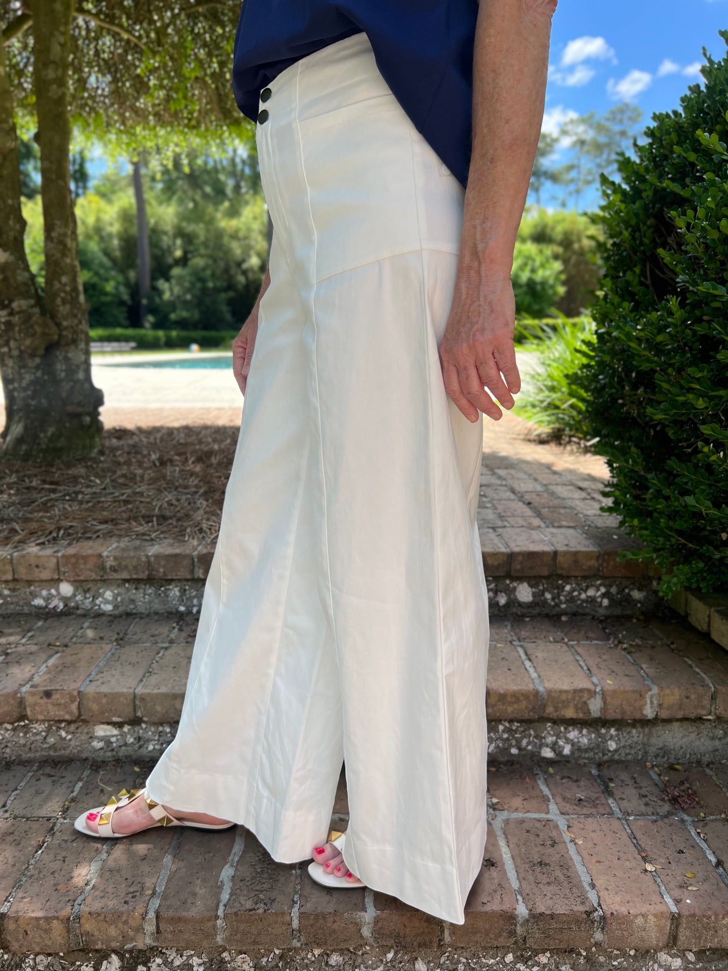 Eleanor White Stretch Pants
