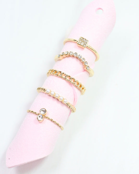 Carter Ring Set Gold