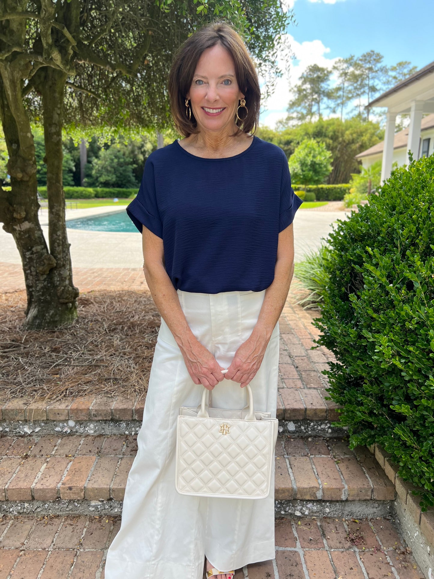 Winthrop Easy Top- Navy