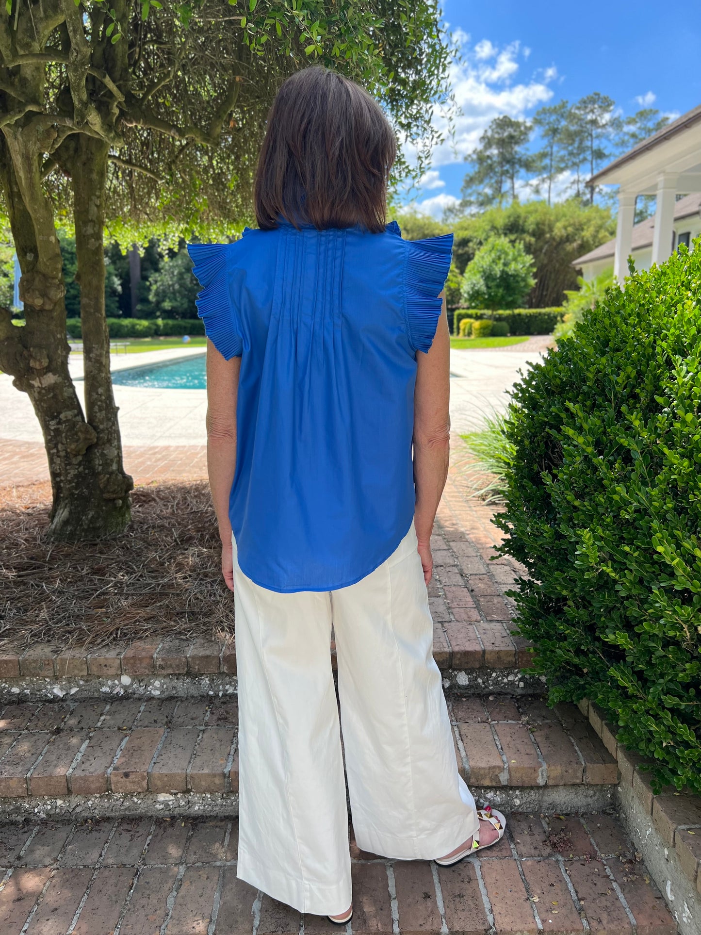 Malone Blue Sleeveless Top