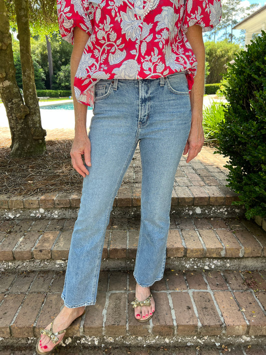 Just Black Slim Cropped Bootcut-Medium Wash