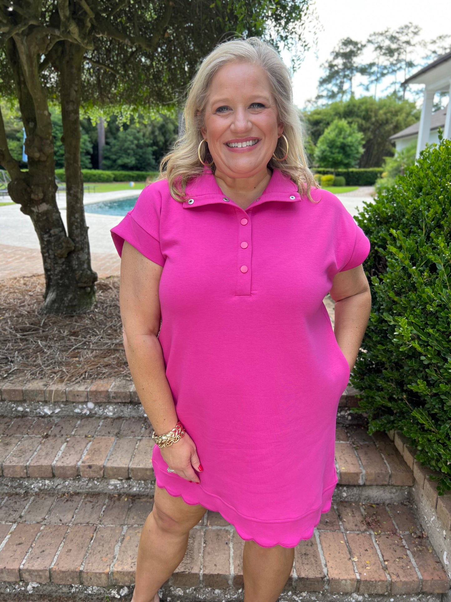 Whitley Polo Dress- Pink