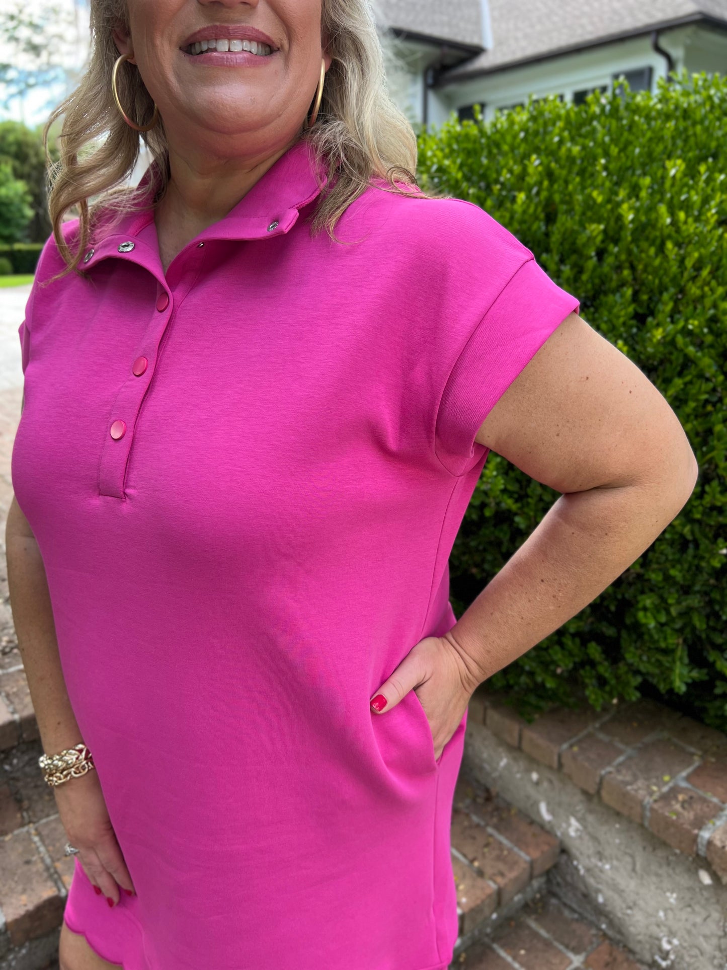Whitley Polo Dress- Pink