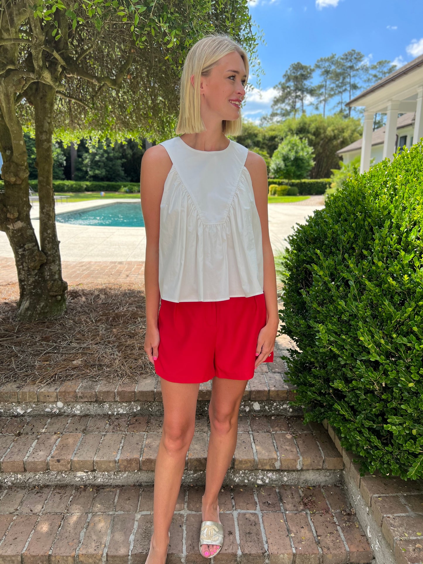 Babe You Got It Off White Ruffle Top