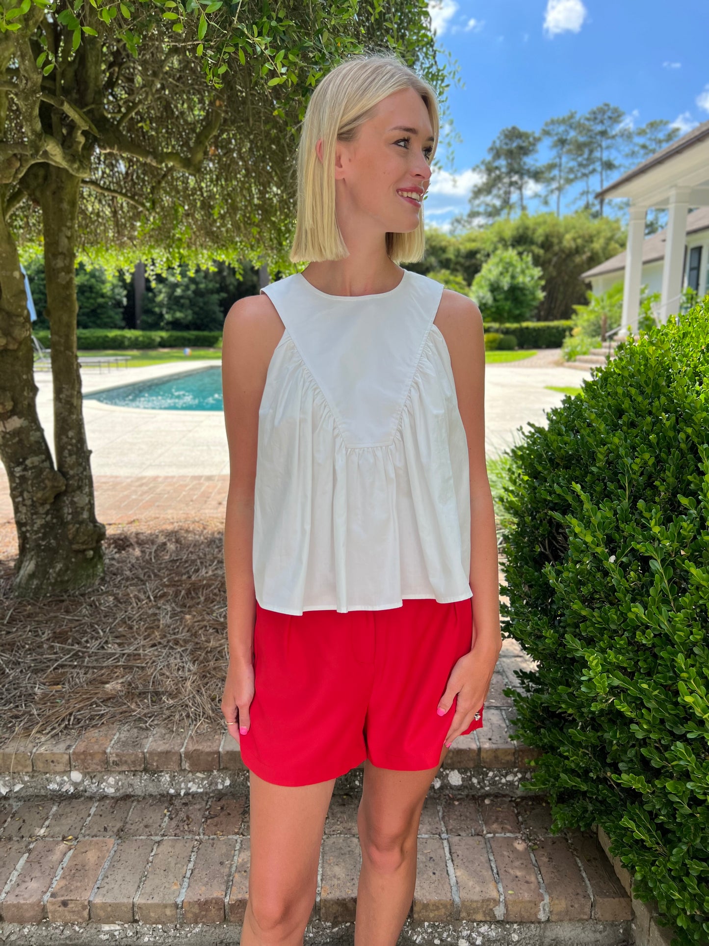 Babe You Got It Off White Ruffle Top