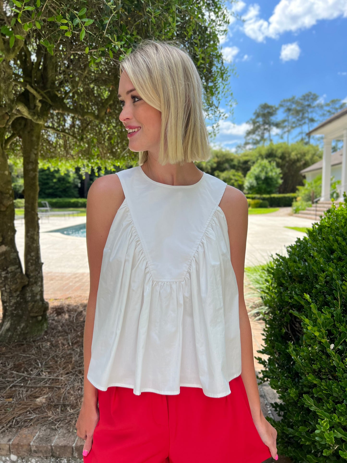 Babe You Got It Off White Ruffle Top