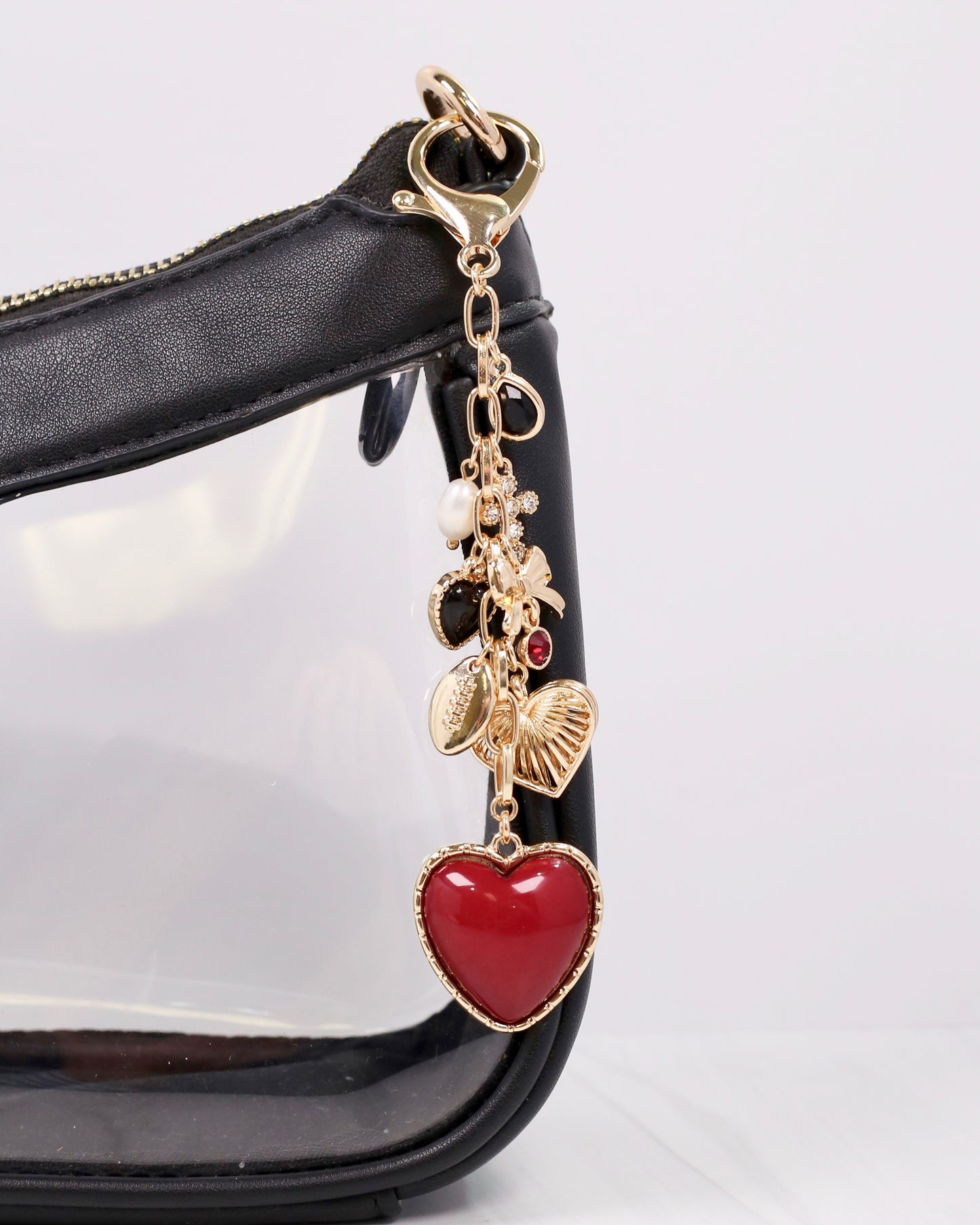 Sutton Bag Charm GARNET BLACK