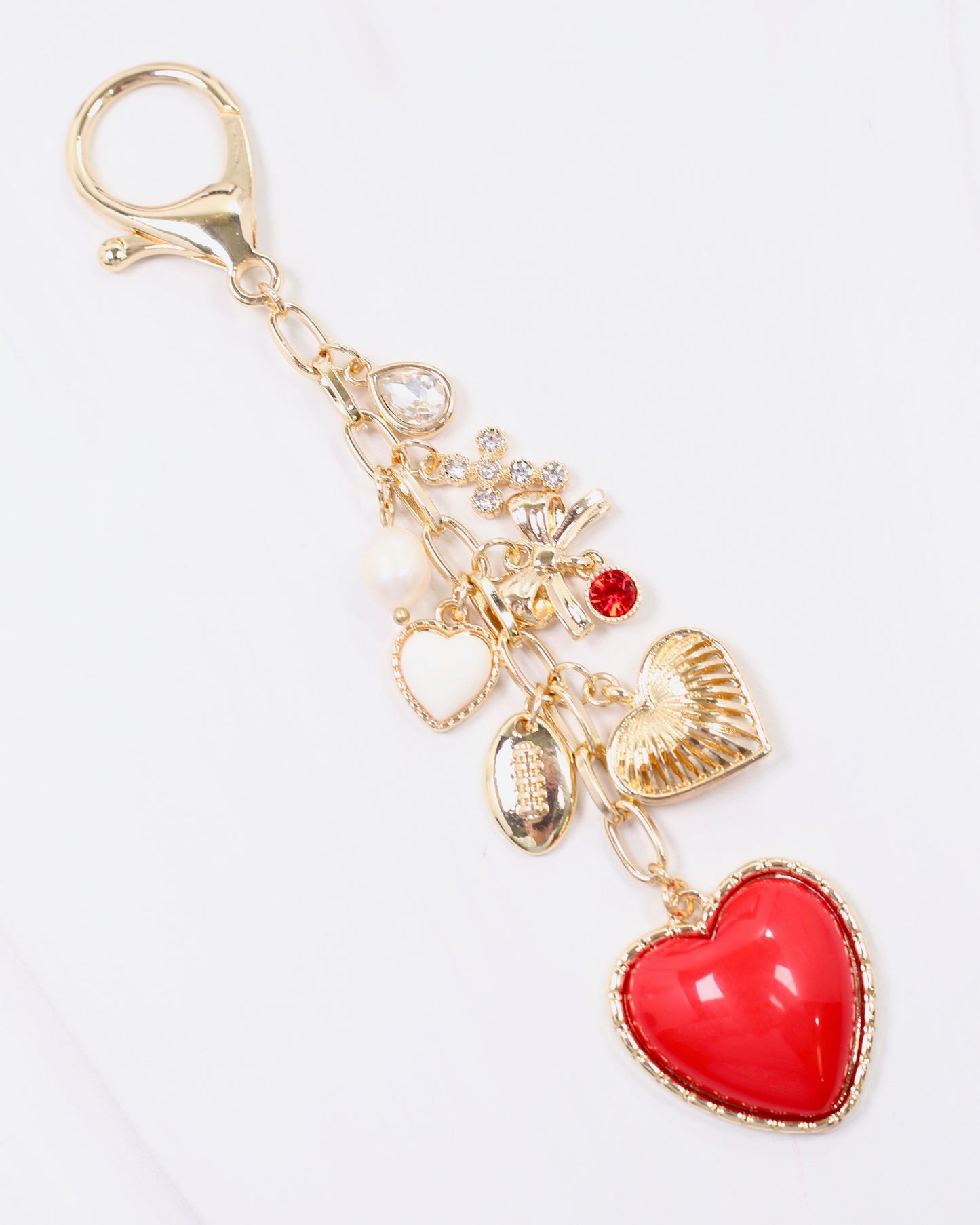 Sutton Bag Charm RED WHITE