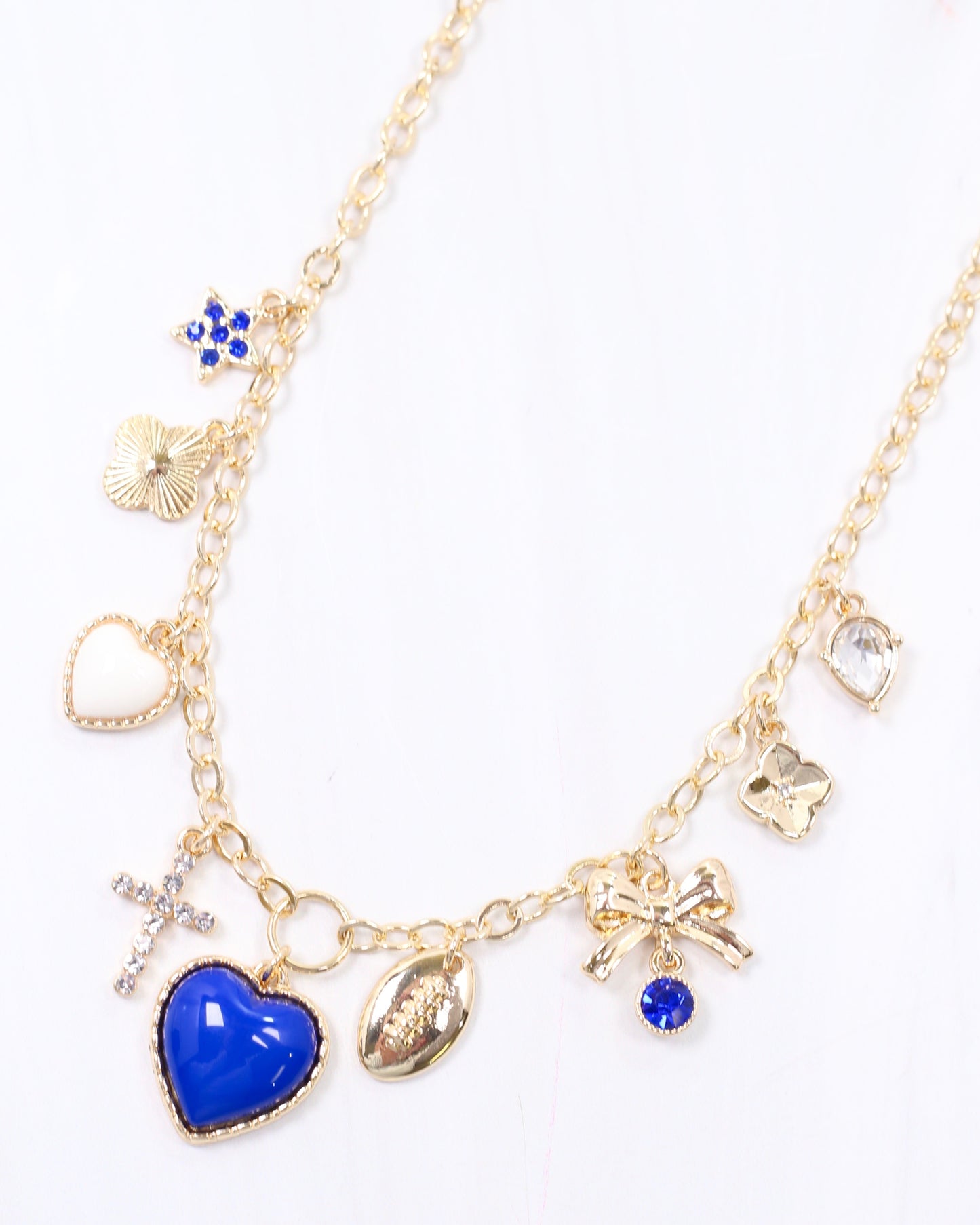 Bentley Charm Necklace ROYAL BLUE WHITE