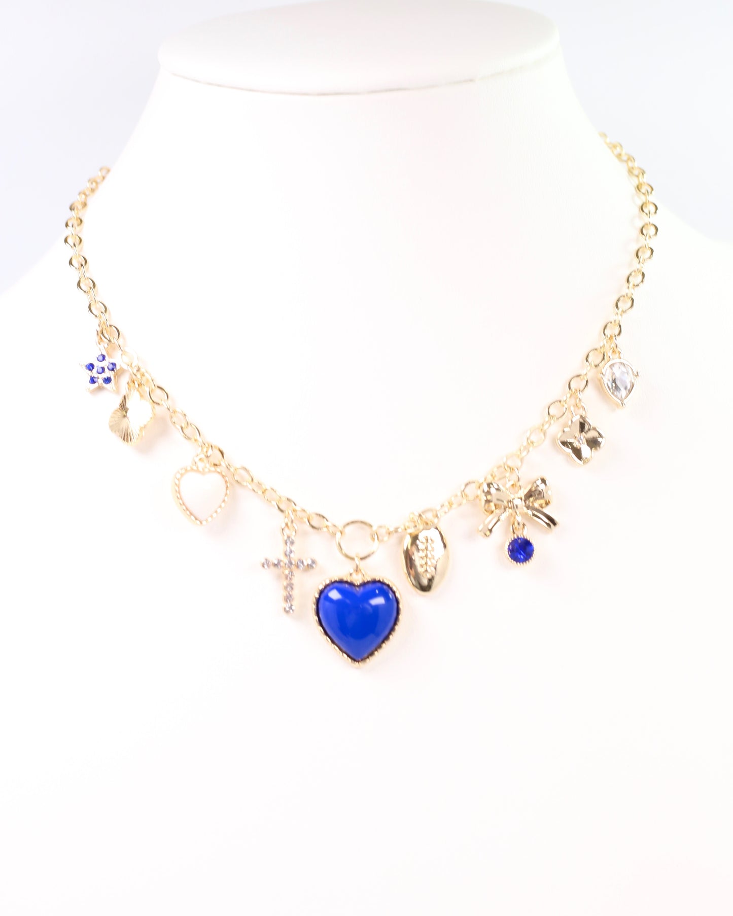 Bentley Charm Necklace ROYAL BLUE WHITE