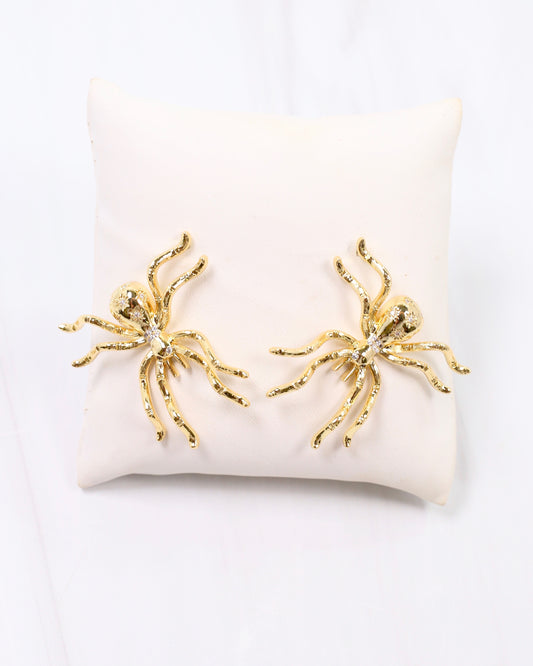 Spooky Spider Earring Gold