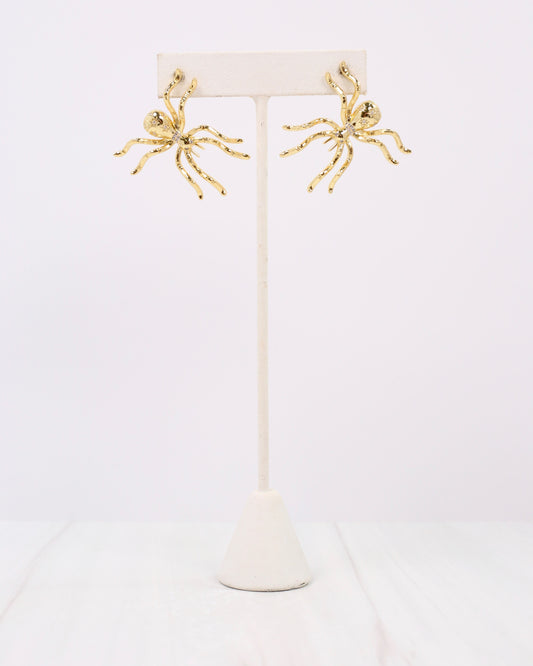 Spooky Spider Earring Gold