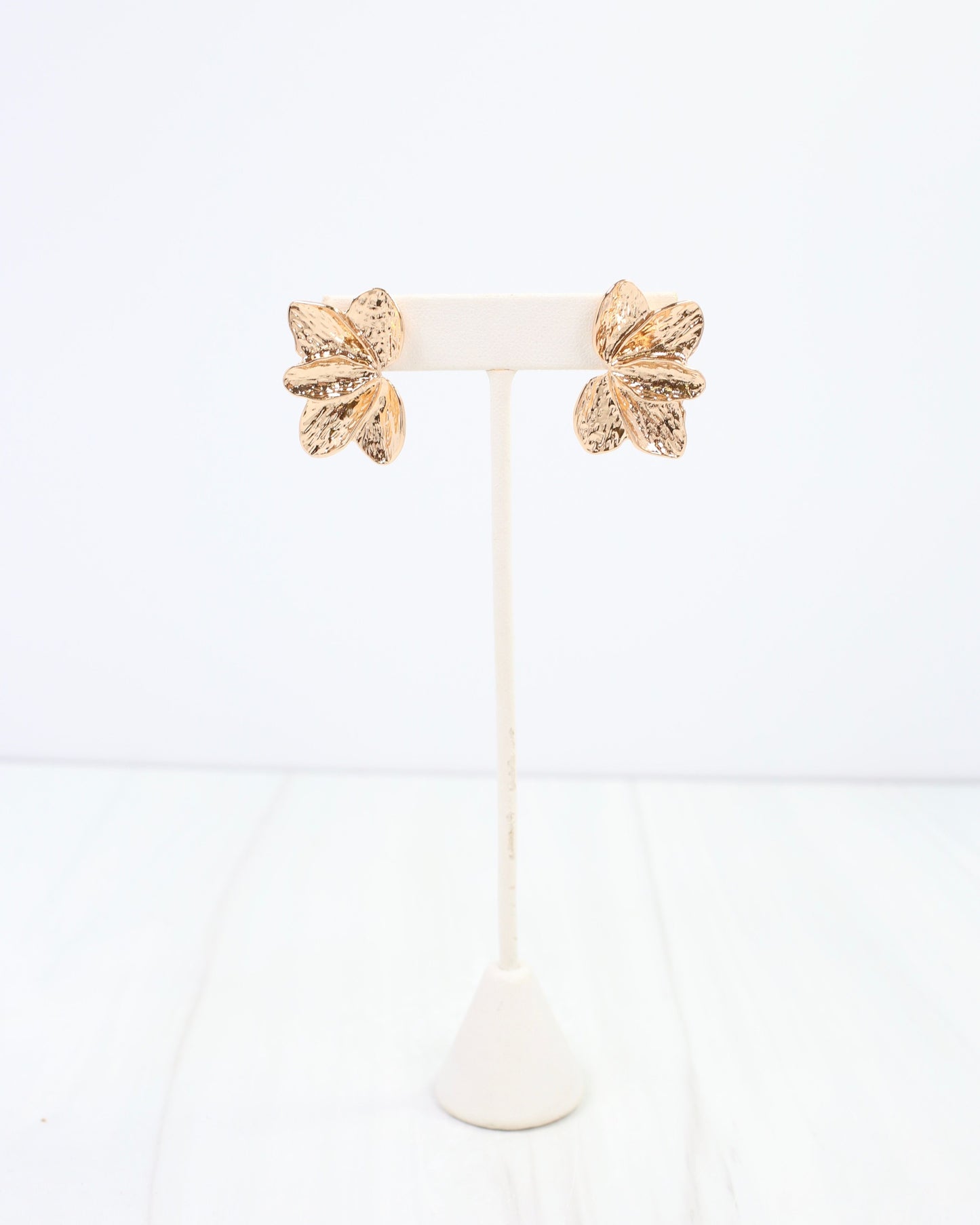 Berea Textured Petal Earring Gold
