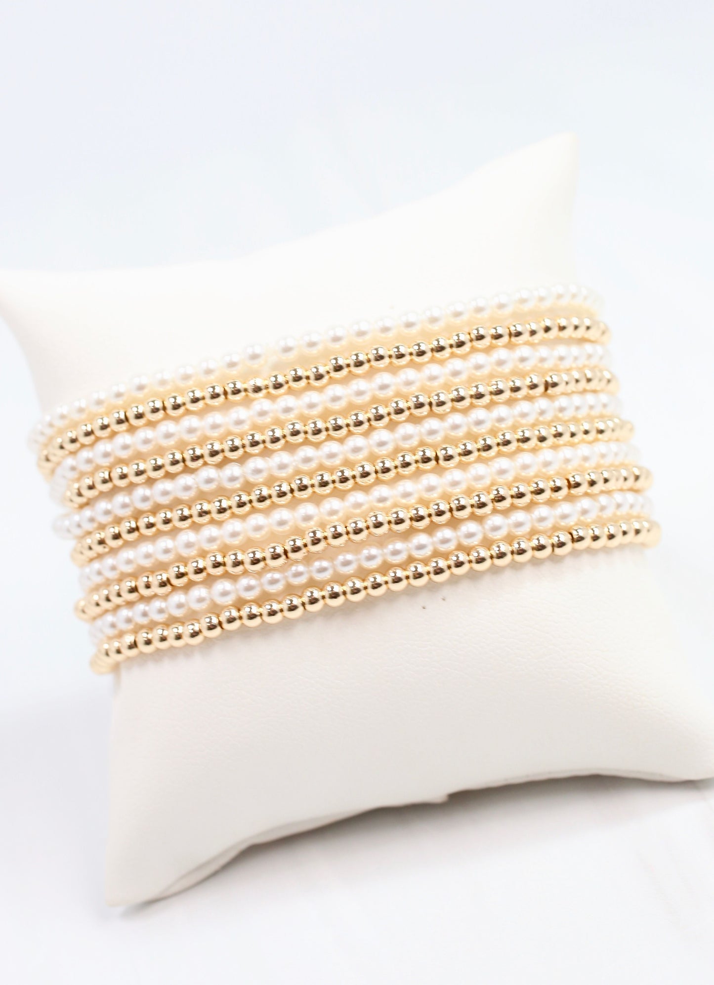 Fanning Pearl Bracelet Set Gold