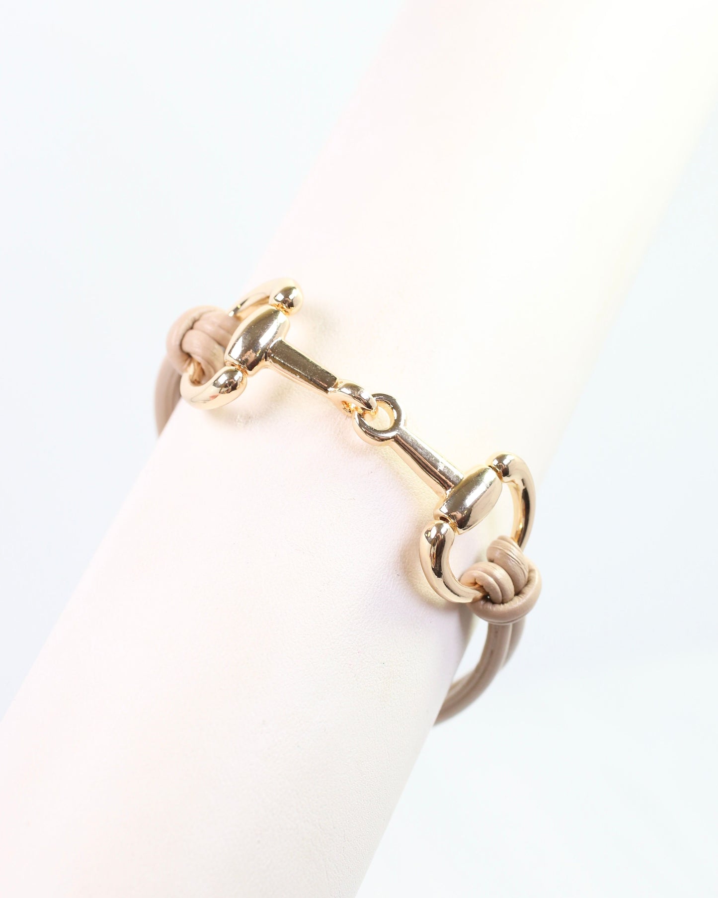 Ellery Horsebit Cord Bracelet Tan