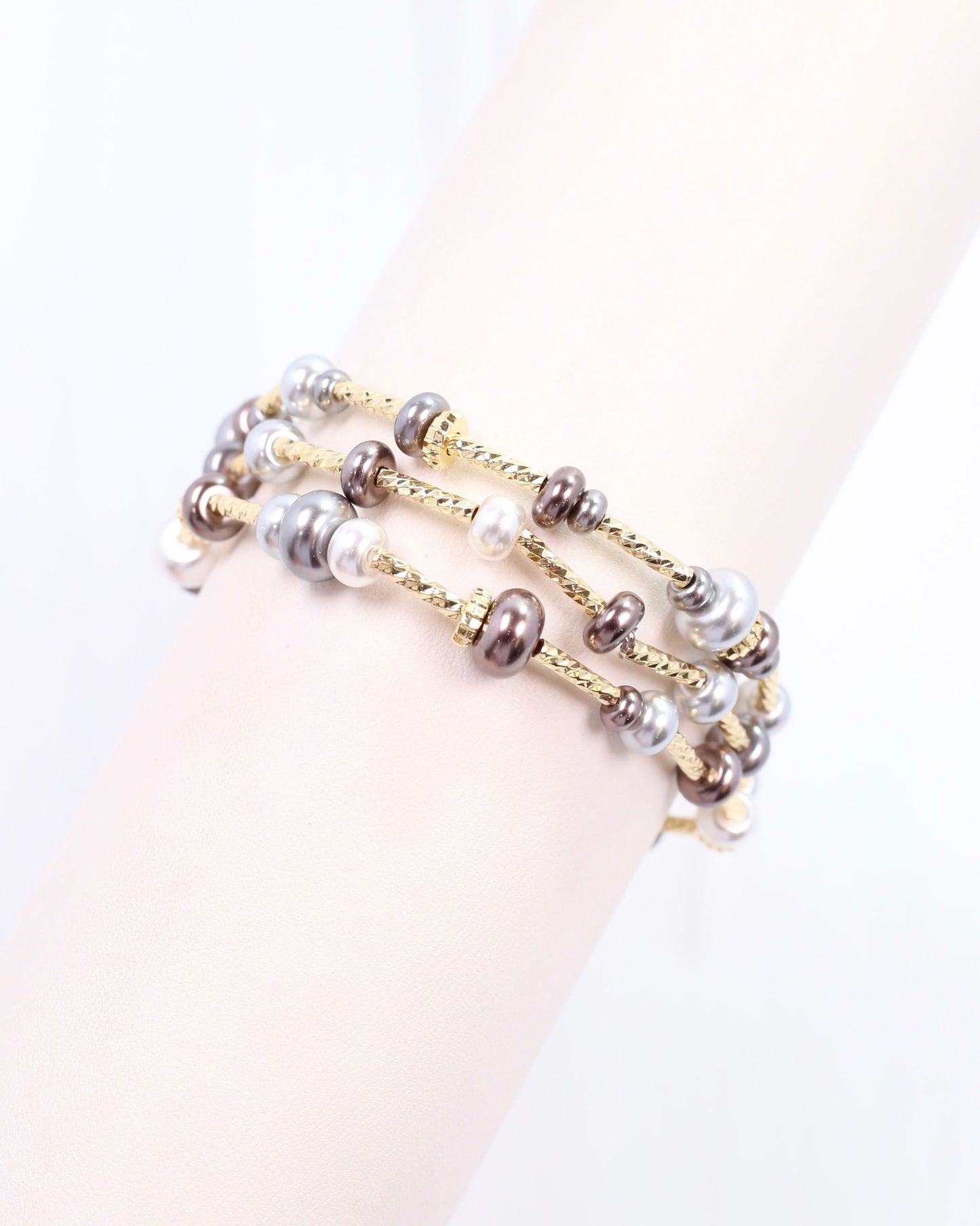 Lola Stretch Bracelet Set Grey