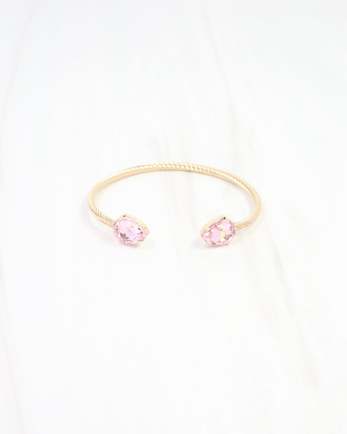 Cobb Crystal Bangle Bracelet WR Pink