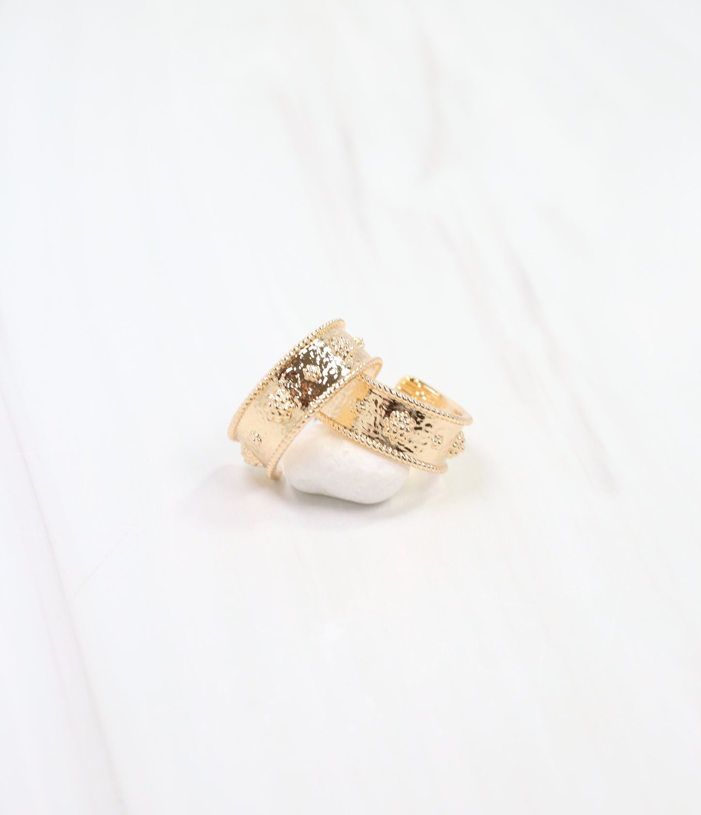 Canton Textured Hoop Earring Gold