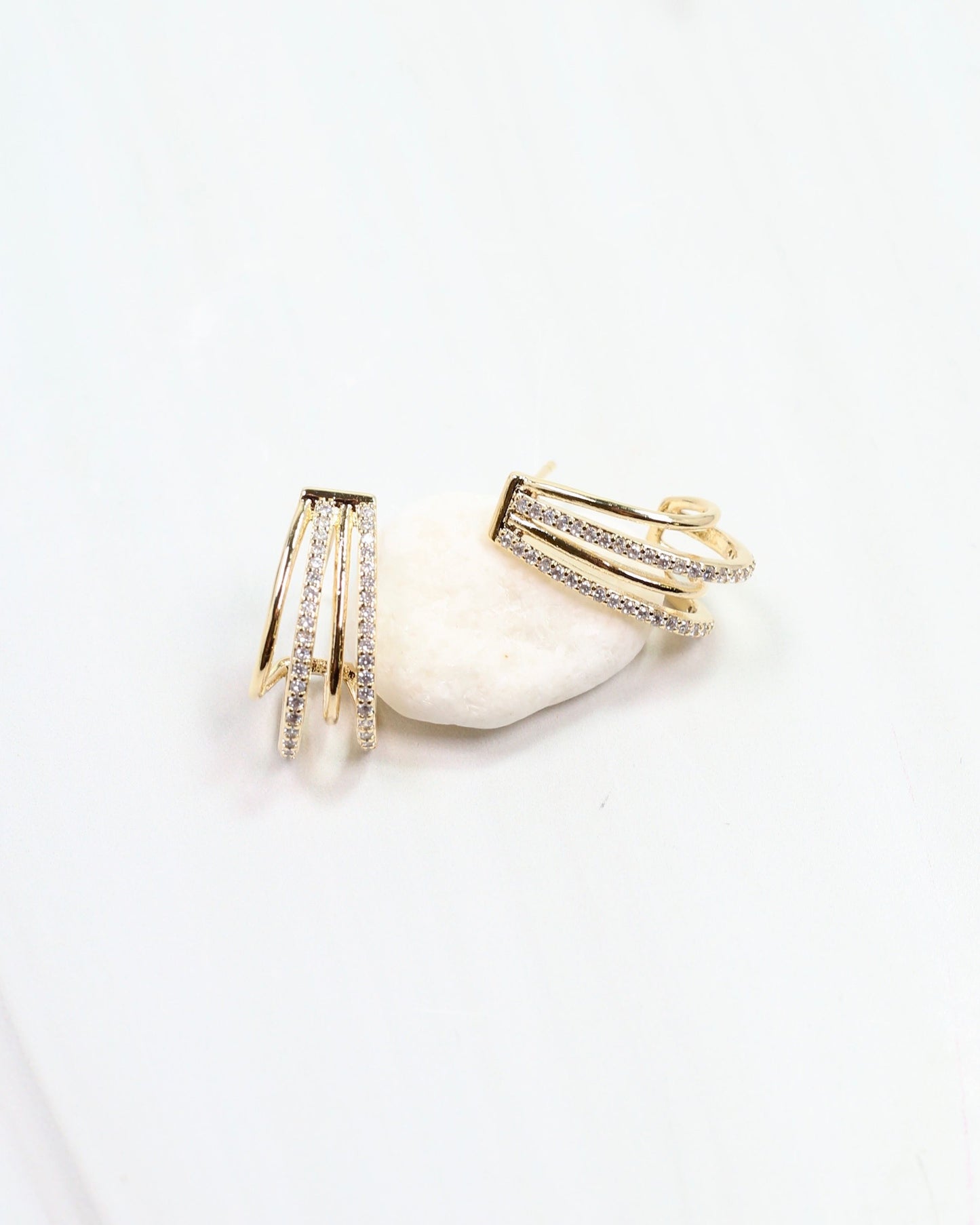 St. John Crystal Hoop Gold