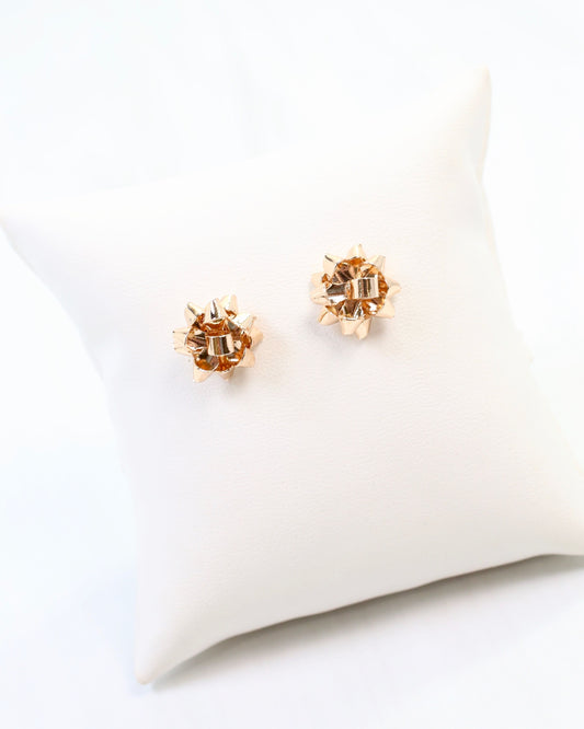 Let's Wrap Small Bow Stud Earring Gold