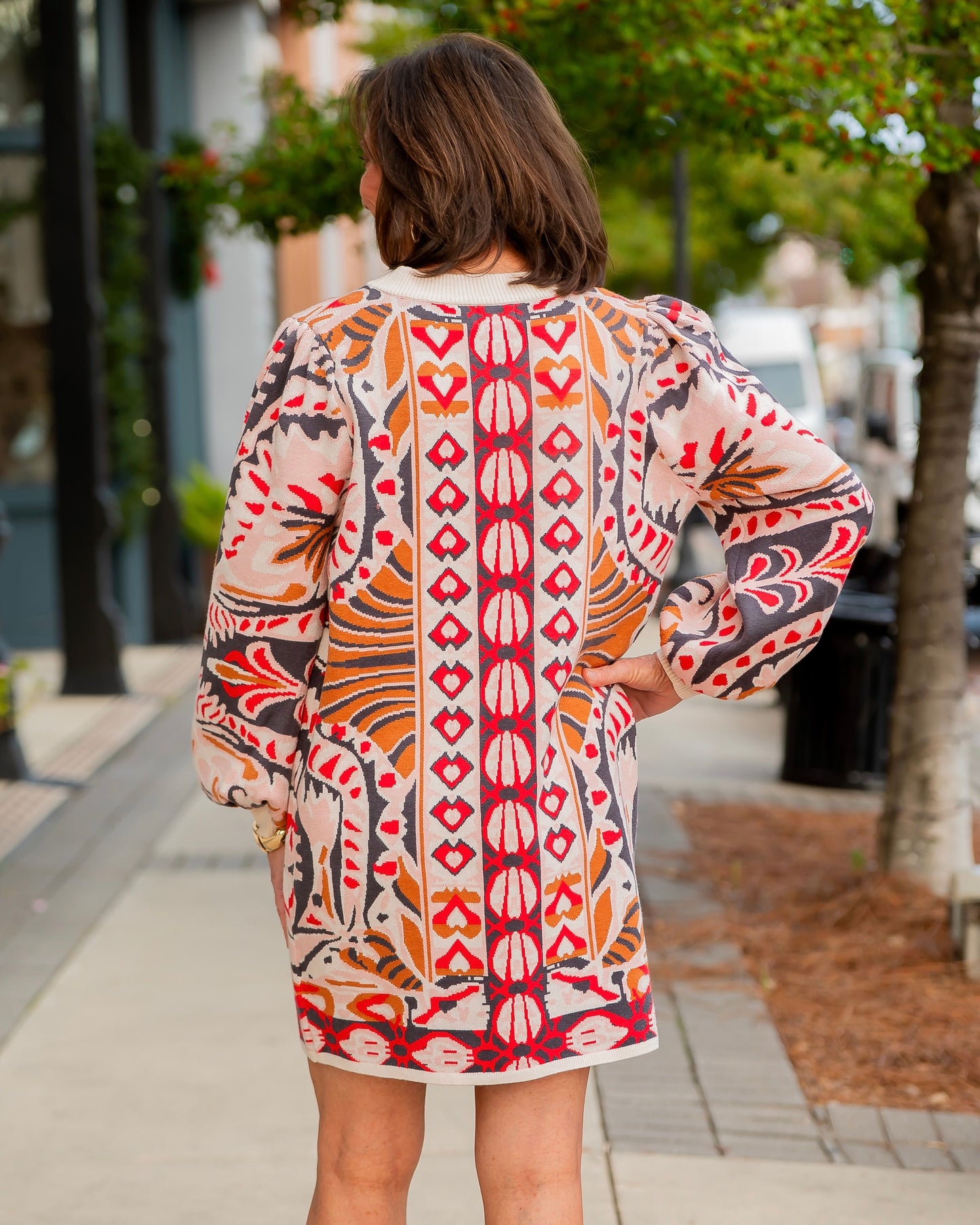 Emily Tribal And Floral Knit Sweater