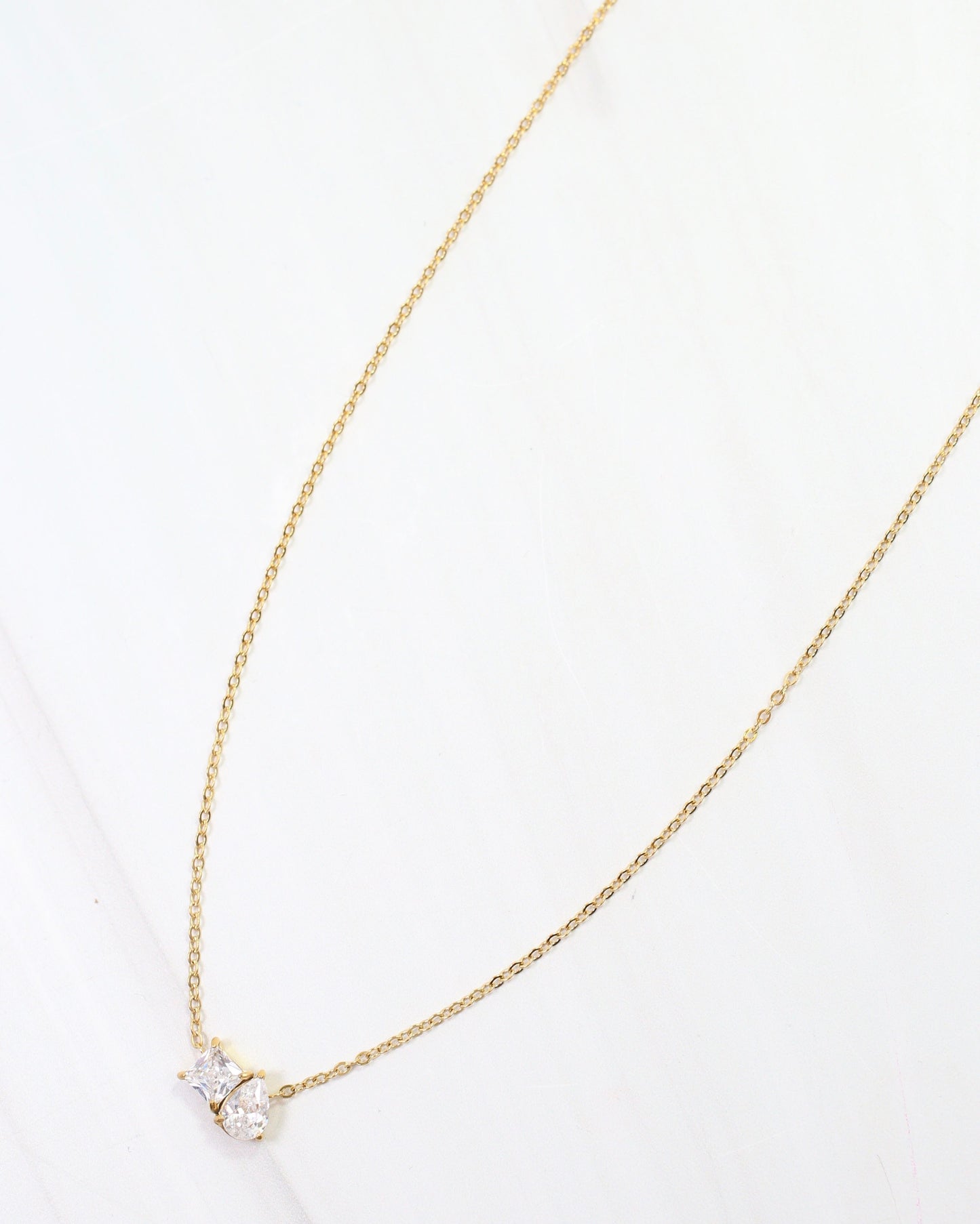 Windsor CZ Necklace Gold