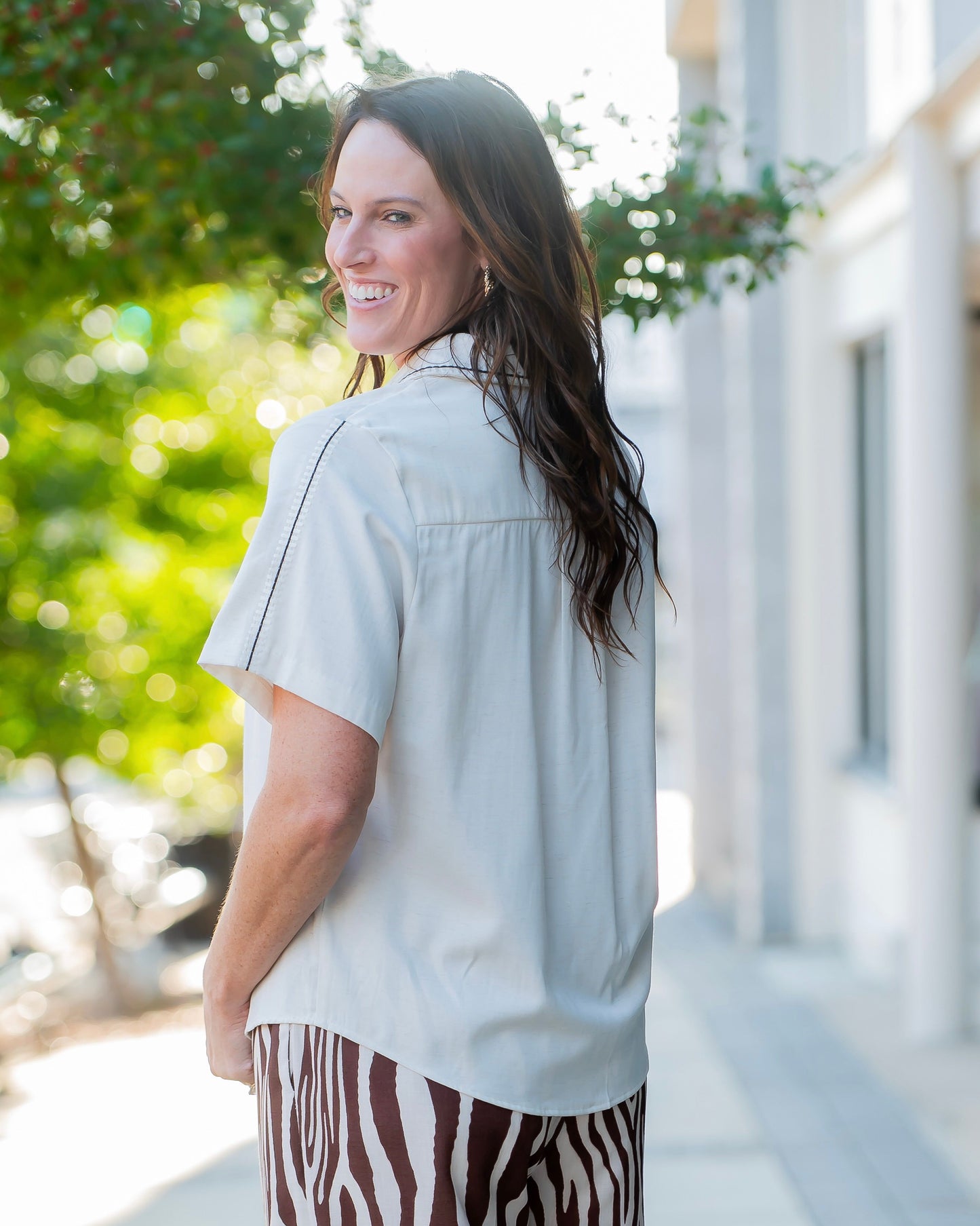 Selma Embroidered Soft Linen Top