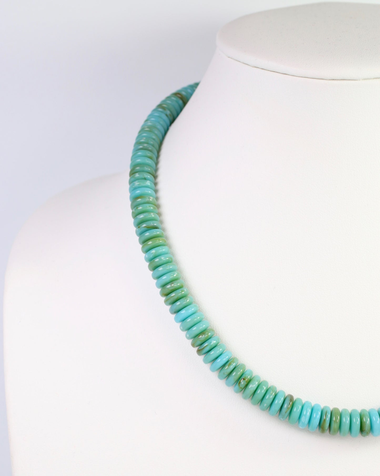 Cedar Falls Beaded Disc Necklace Turquoise