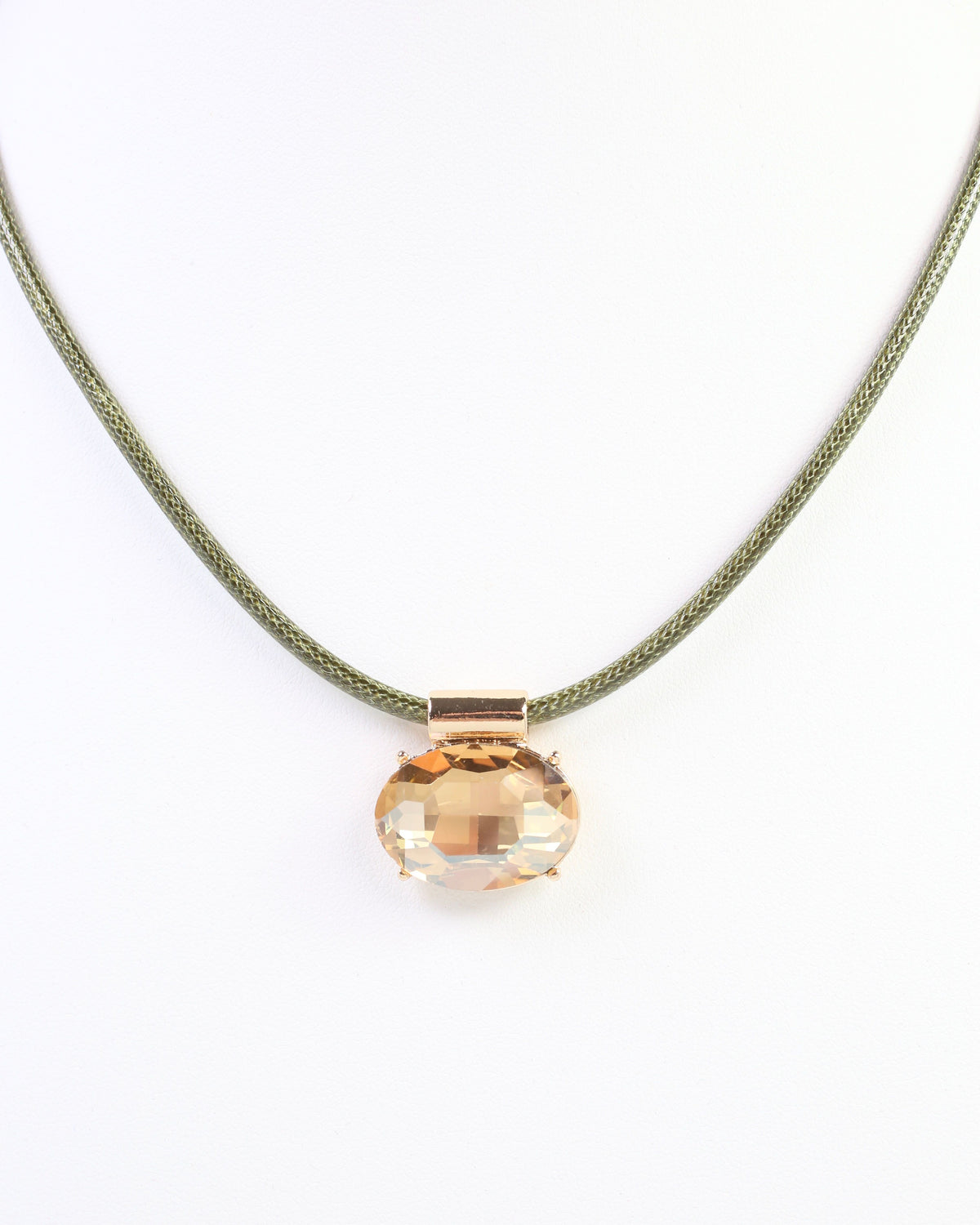 Kirkham Cord Necklace Olive