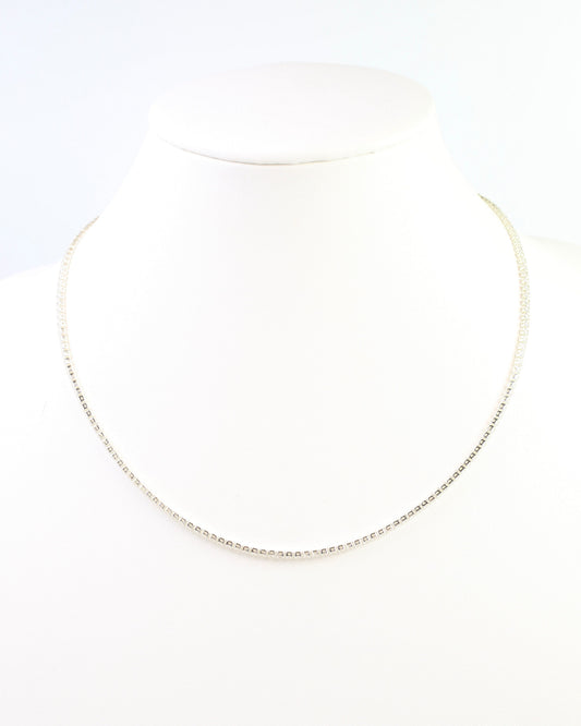 Luna Delicate CZ Tennis Necklace WR Silver