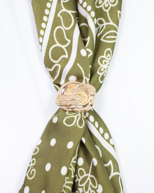 Kathy Knot Scarf Ring Gold