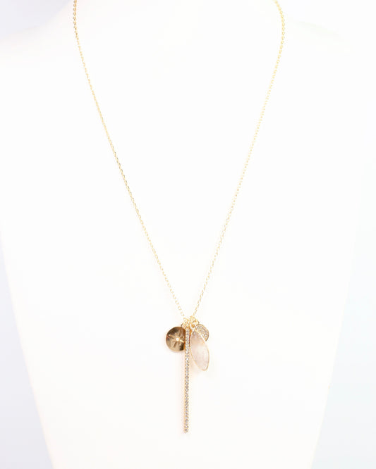 Maryland Long Charm Necklace Gold