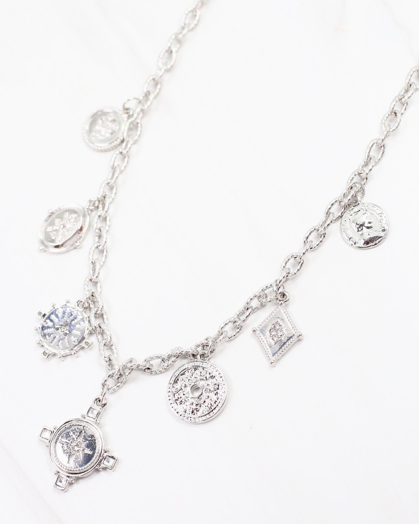 Charlie Charm Necklace Silver