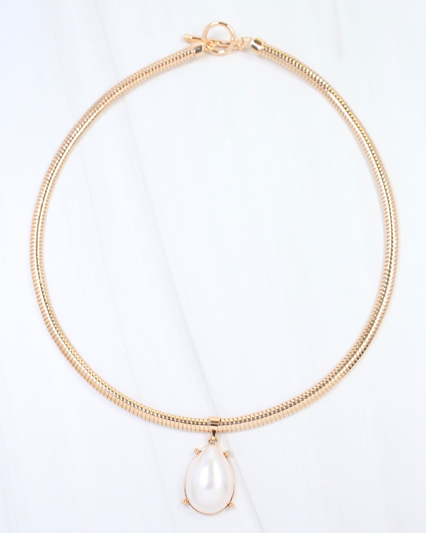 New Windsor Pendant Chain Necklace Pearl